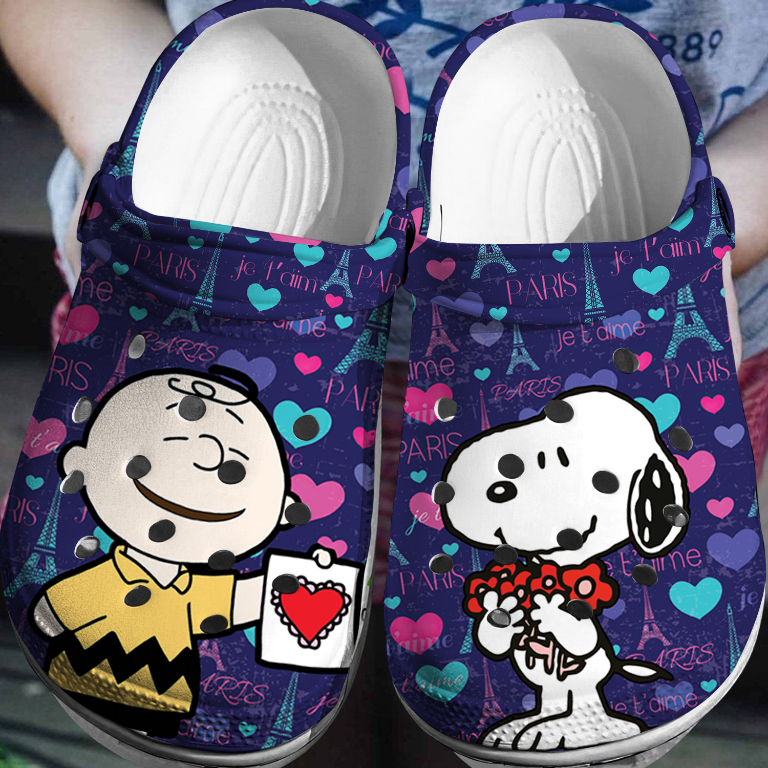 Footwearmerch Snoopy Charlie Crocs 3D Clog Shoes