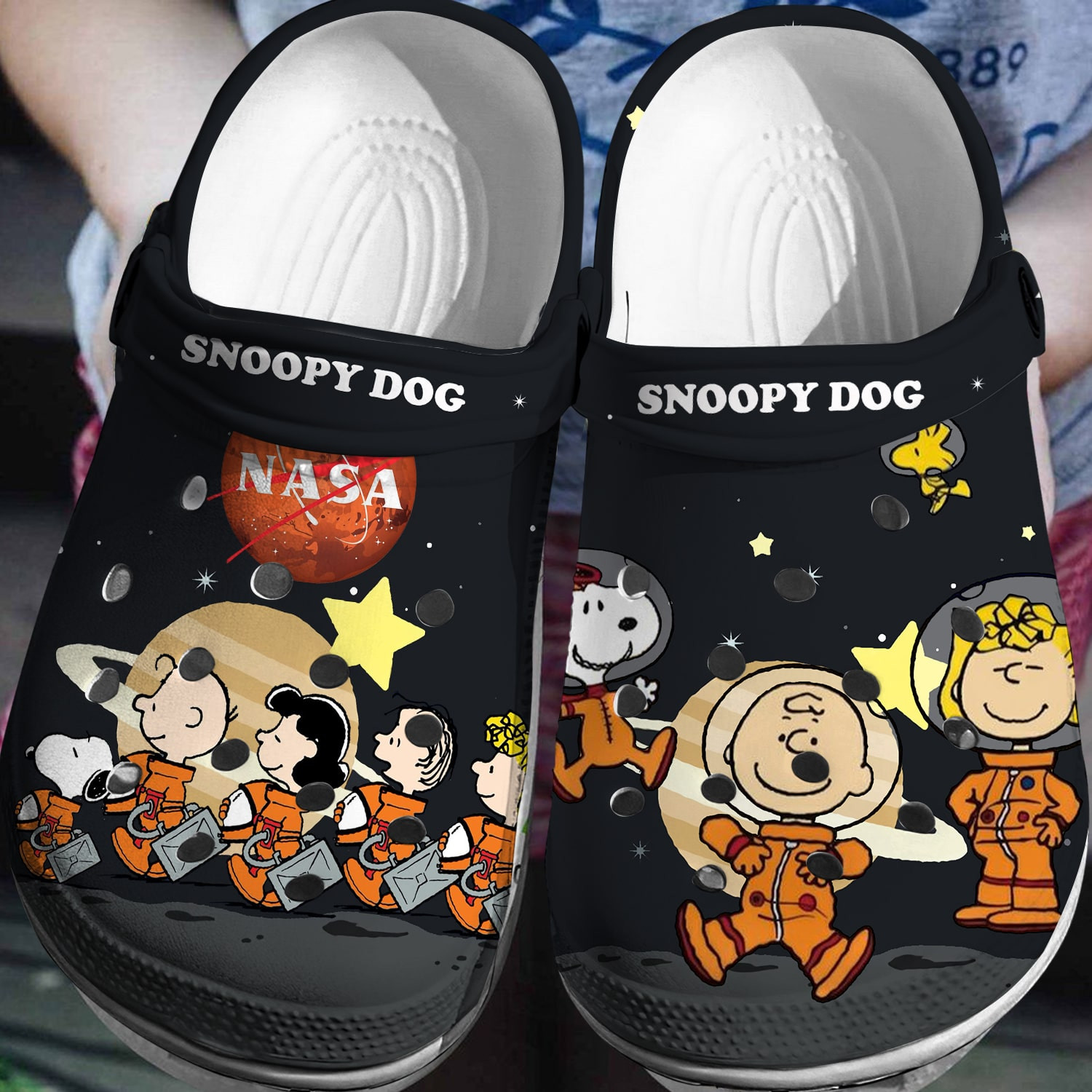 Footwearmerch Peanuts Snoopy Crocs Crocband Shoes Clogs Comfortable 3D