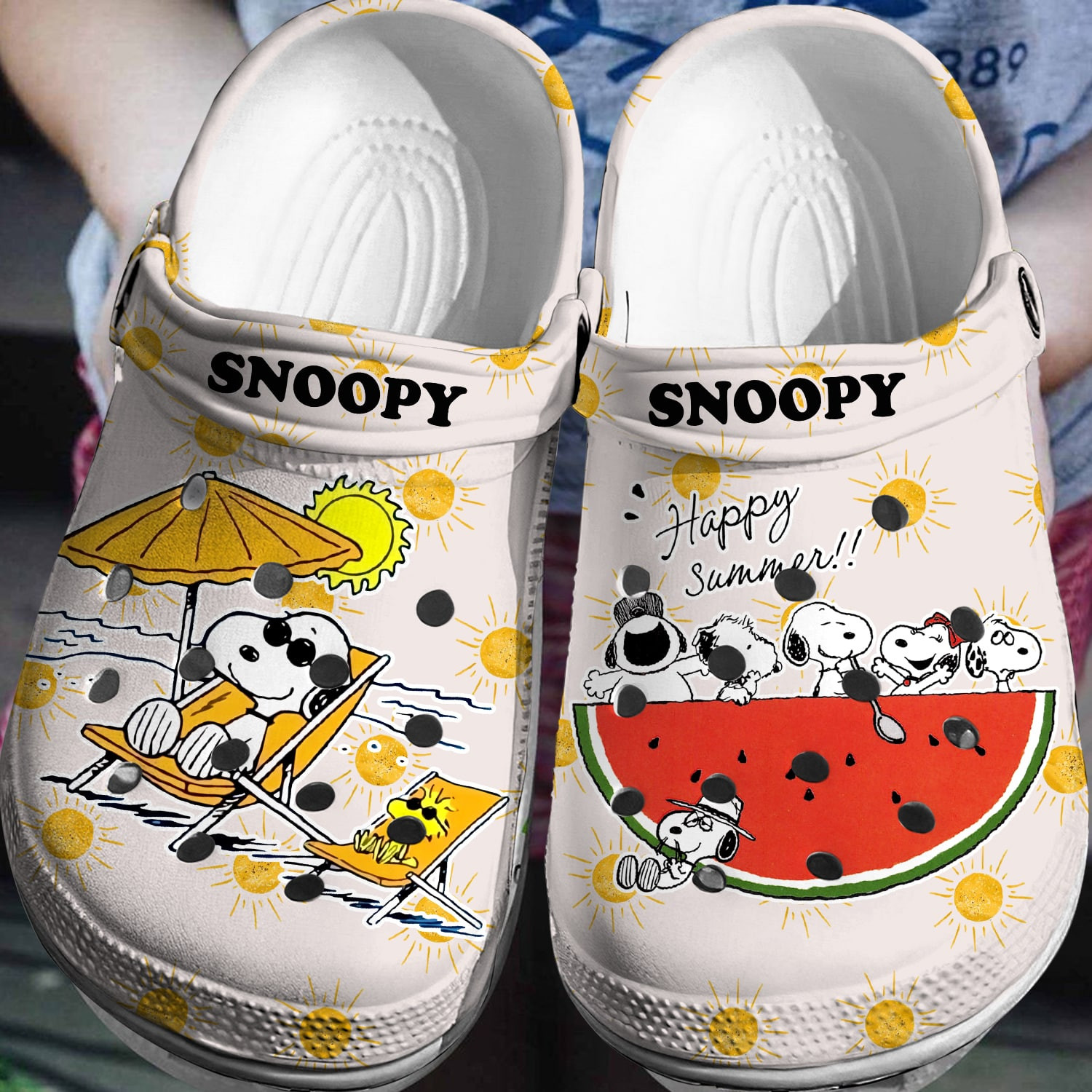 Footwearmerch Snoopy Crocs 3D Clog Peanuts Shoes
