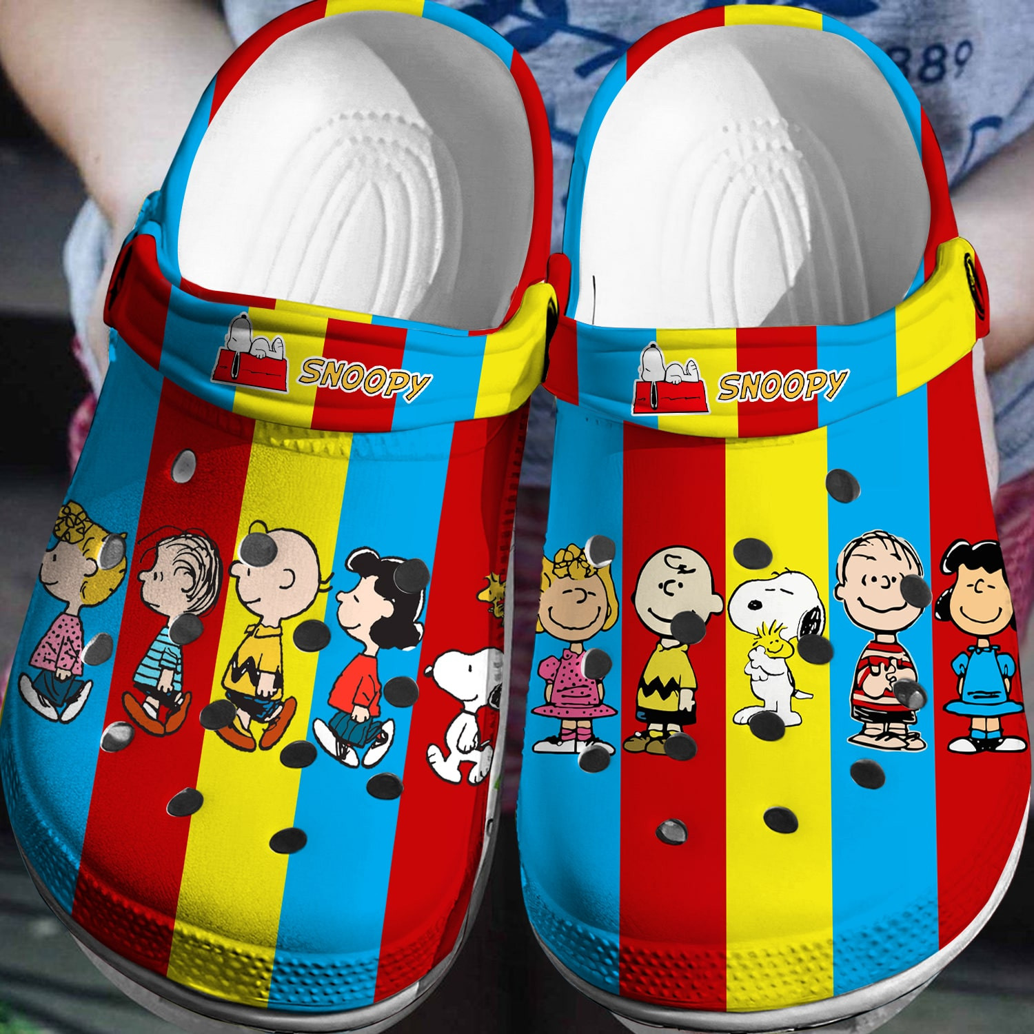 Footwearmerch Peanuts Snoopy Crocs Clogs Crocband Shoes Comfortable 3D