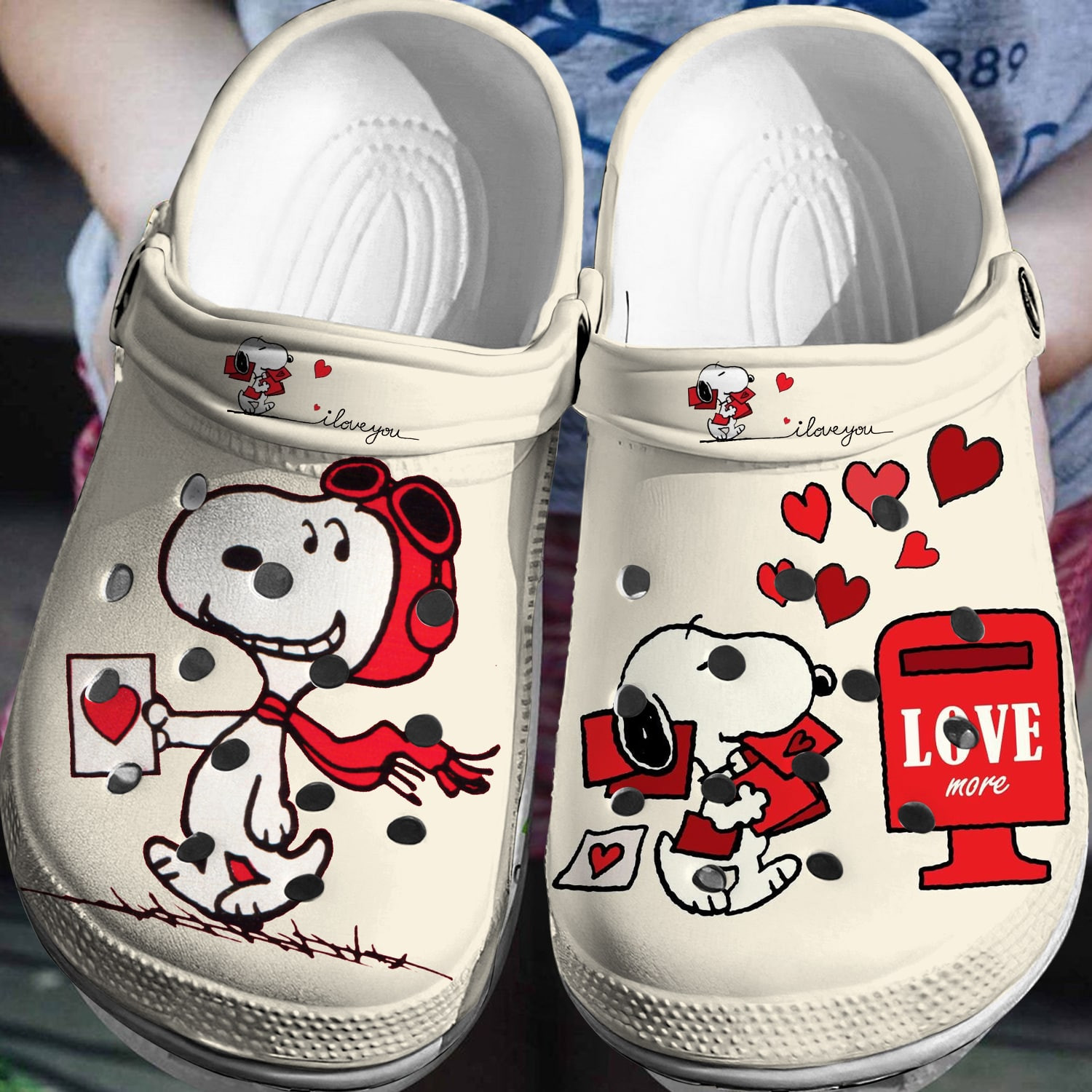 Footwearmerch Snoopy Cartoon Dog Crocs 3D Clog Shoes