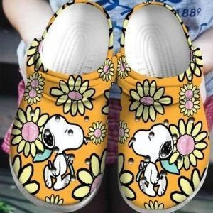 Footwearmerch Snoopy Flower Crocs Clog Shoes