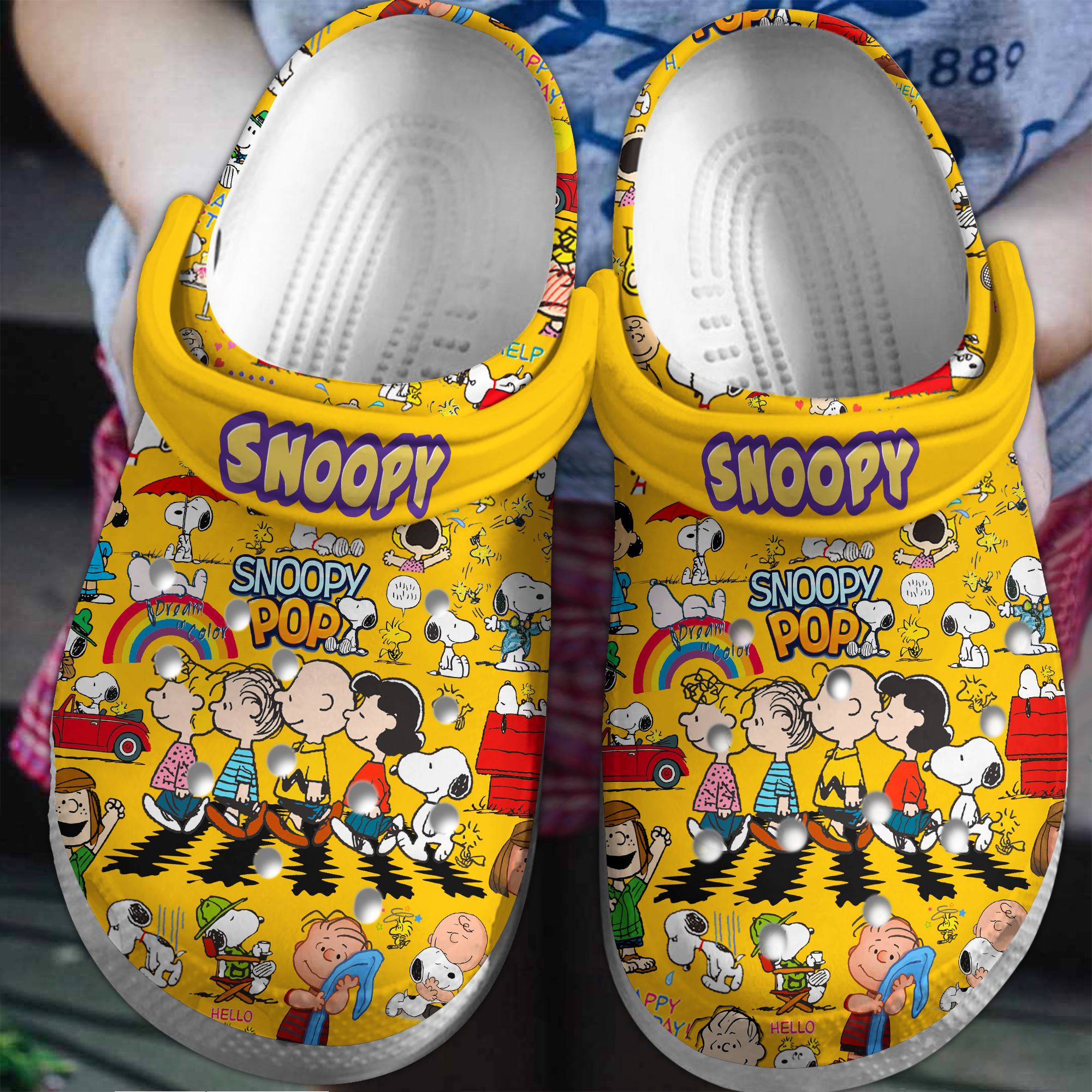 Footwearmerch Snoopy Peanuts Cartoon Crocs Crocband Clogs Shoes Comfortable For Men Women and Kids