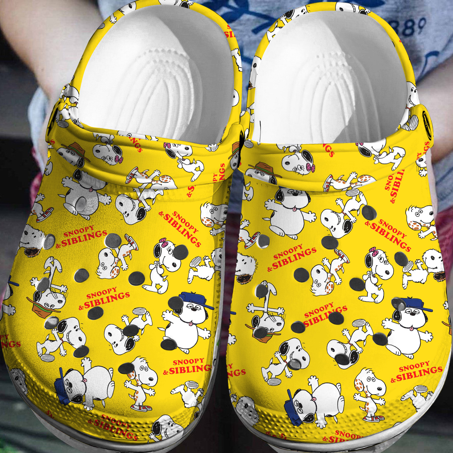 Footwearmerch Snoopy Siblings Crocs 3D Clog Shoes