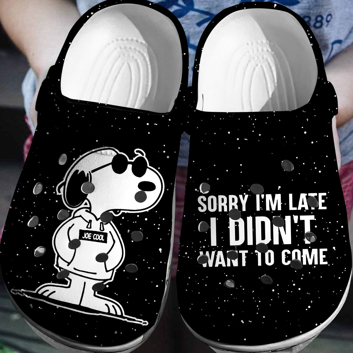 Footwearmerch Snoopy - Sorry Im Late I Didnt Want To Come Crocs 3D Clog Shoes