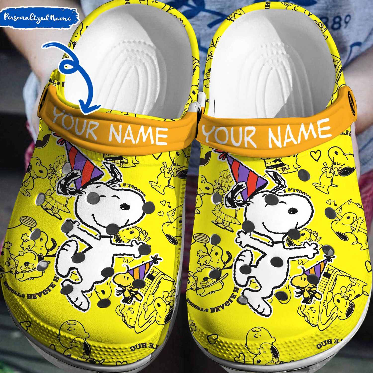 Footwearmerch Snoopy Woodstock Crocs 3D Clog Shoes