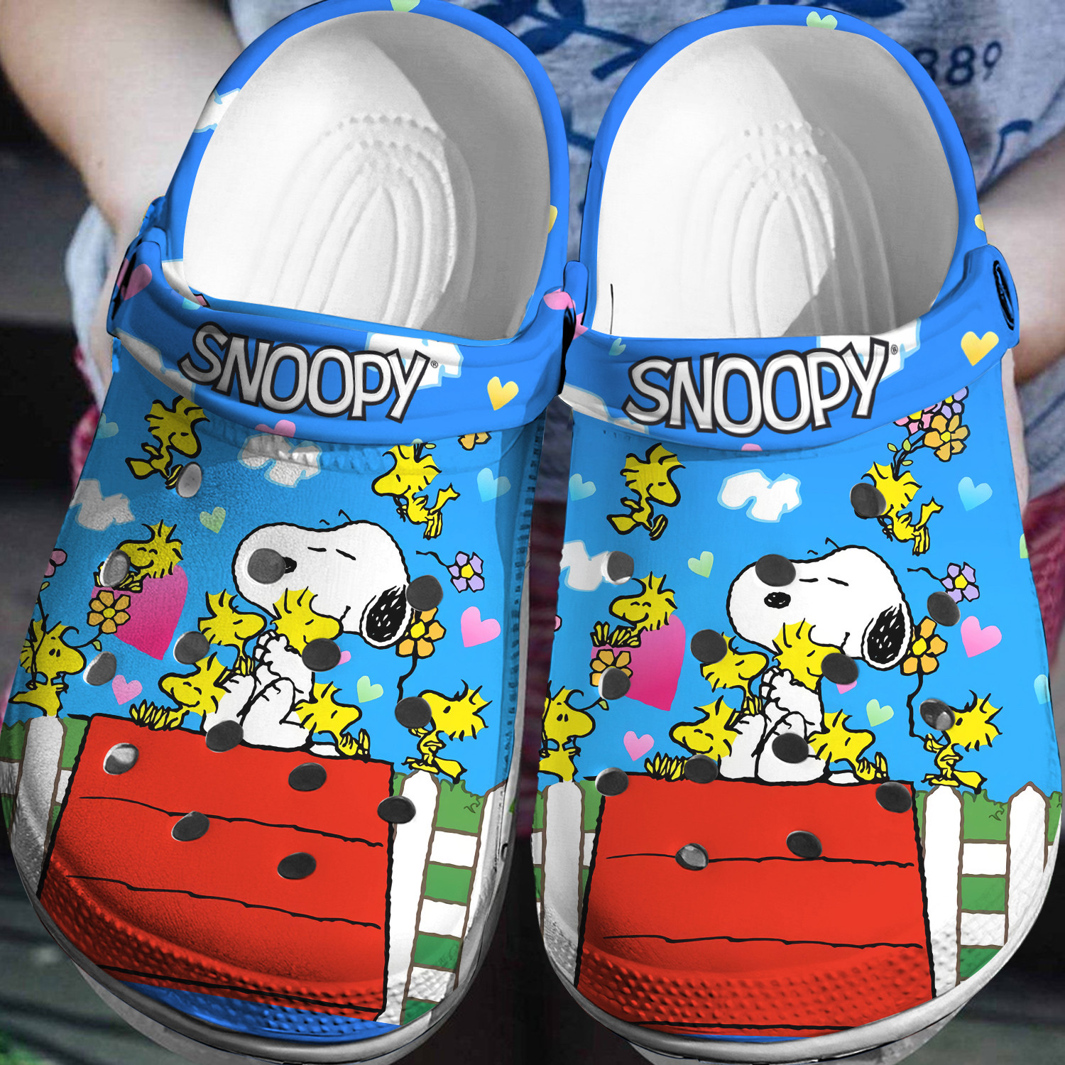 Footwearmerch Snoopy Woodstock Crocs 3D Clog Shoes
