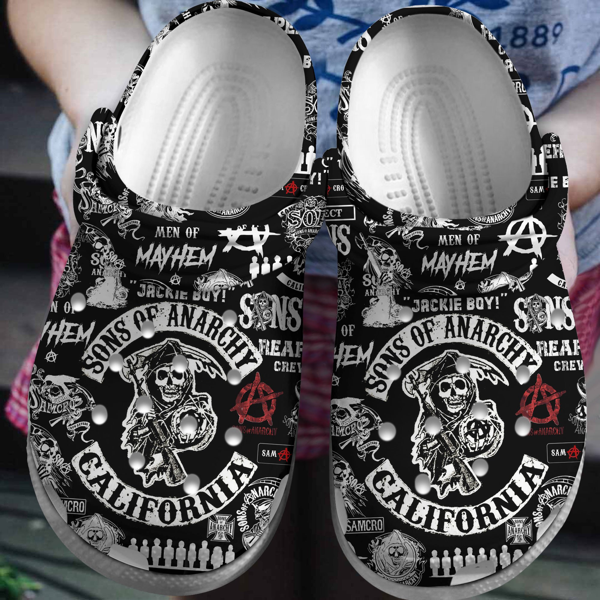 Footwearmerch Sons Of Anarchy TV Series Crocs Crocband Clogs Shoes Comfortable For Men Women and Kids