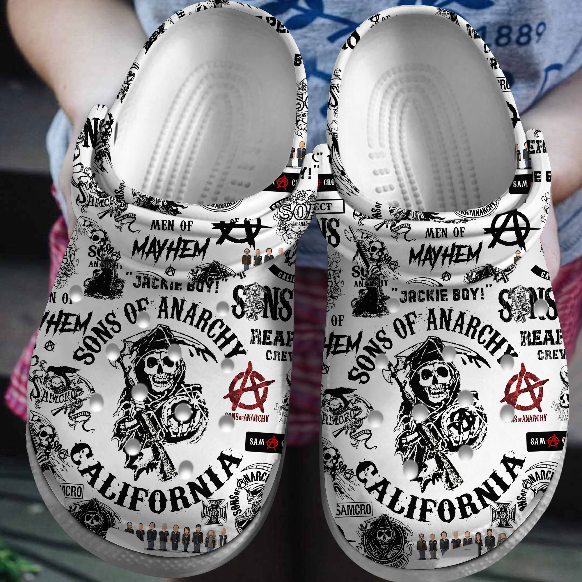 Footwearmerch Sons Of Anarchy TV Series Crocs Crocband Clogs Shoes Comfortable For Men Women and Kids