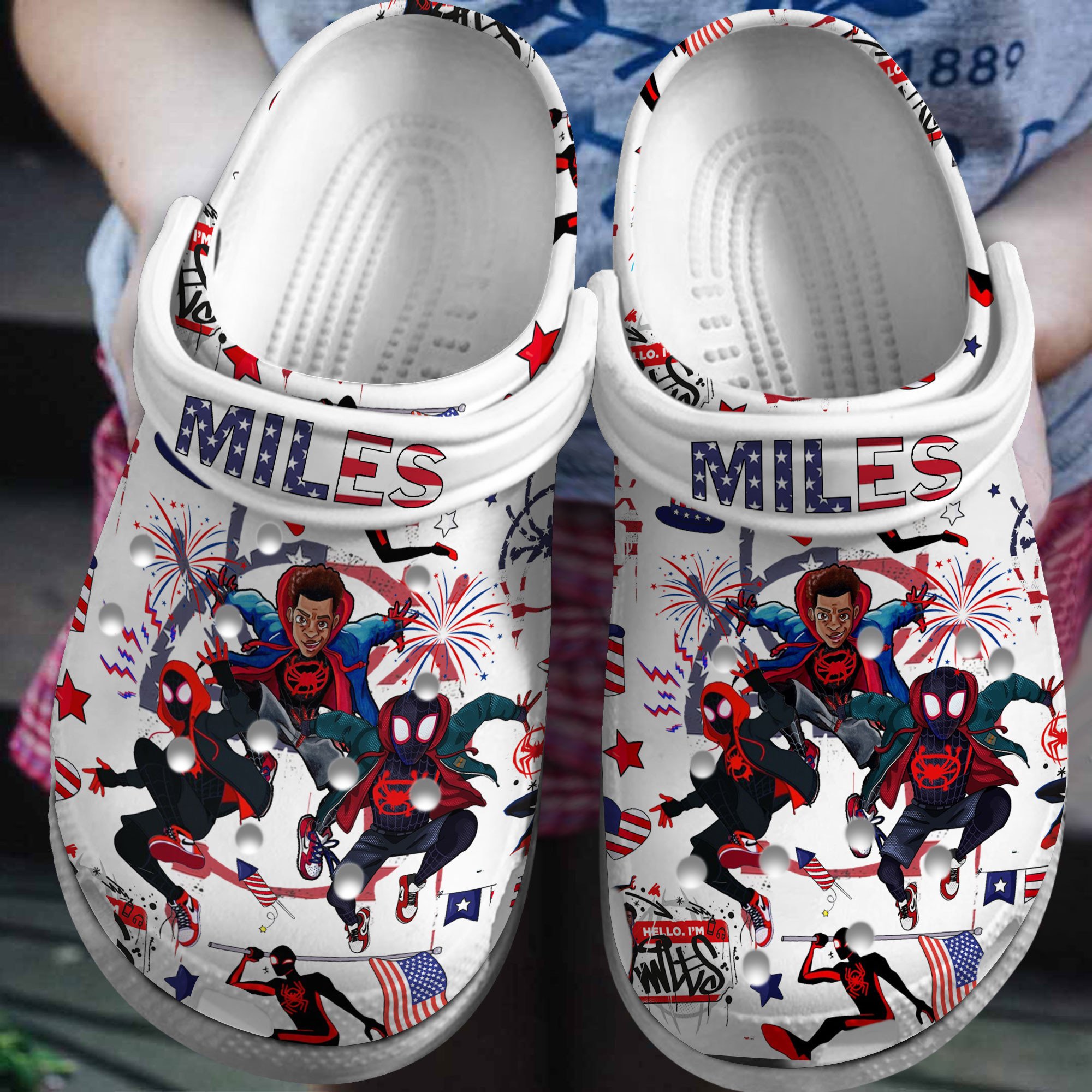 Footwearmerch Spider Man Across The Spider Verse Cartoon Crocs Crocband Clogs Shoes Comfortable For Men Women and Kids