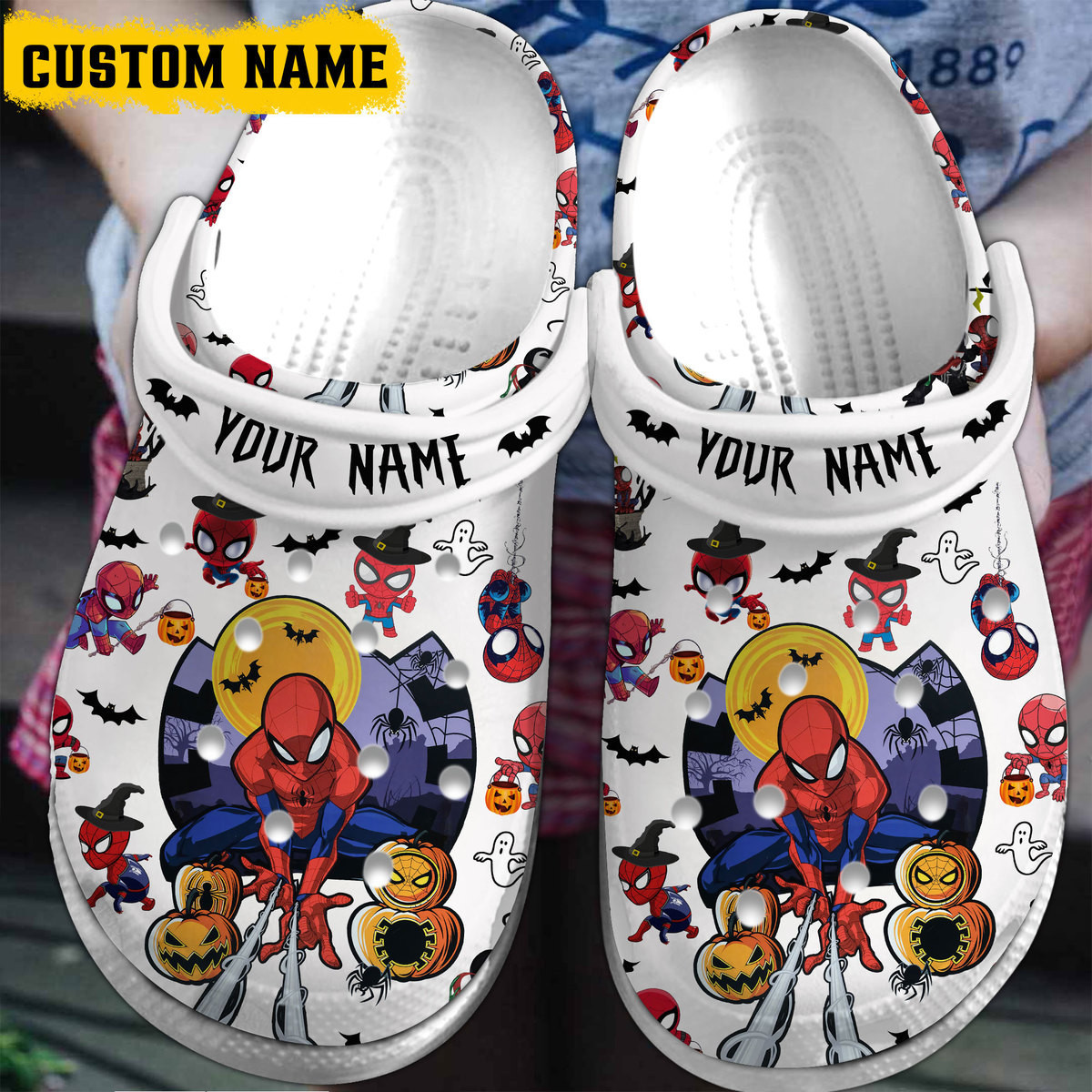 Footwearmerch Spider Man Movie Cartoon Crocs Crocband Clogs Shoes Comfortable For Men Women and Kids