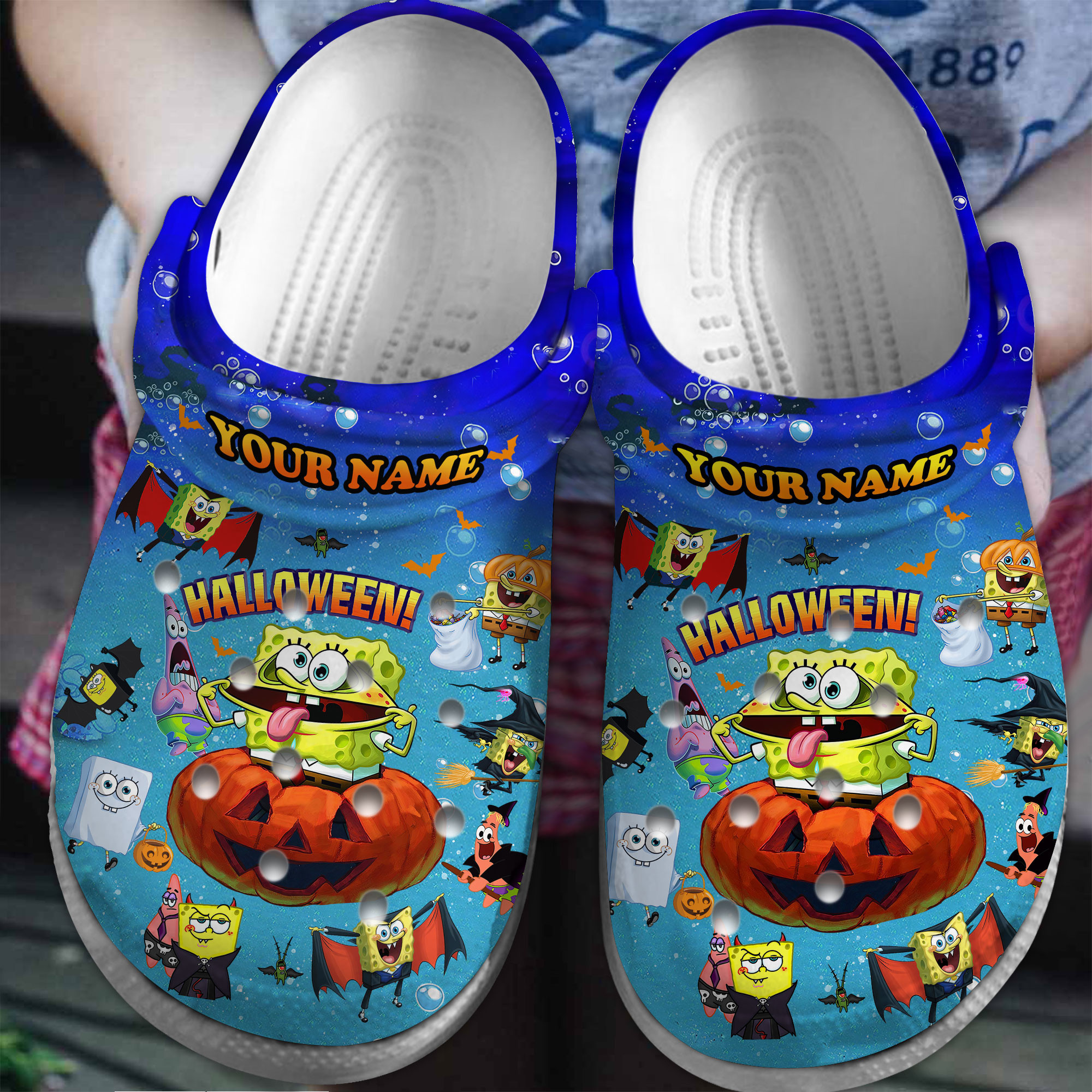 Footwearmerch SpongeBob SquarePants Cartoon Crocs Crocband Clogs Shoes Comfortable For Men Women and Kids