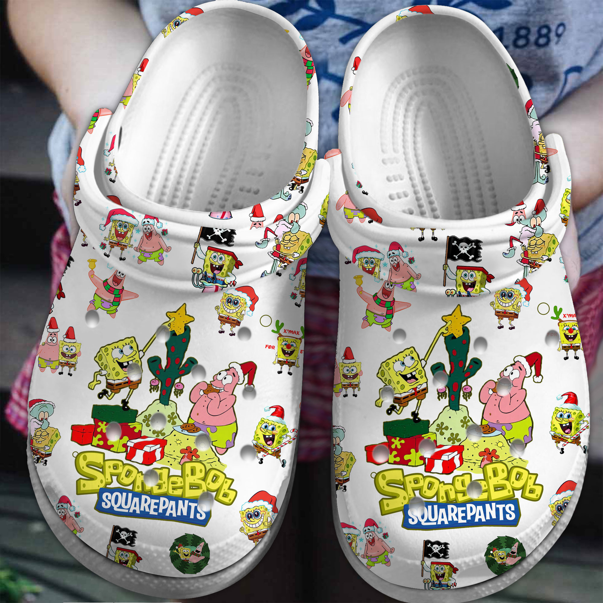 Footwearmerch SpongeBob SquarePants Cartoon Crocs Crocband Clogs Shoes Comfortable For Men Women and Kids