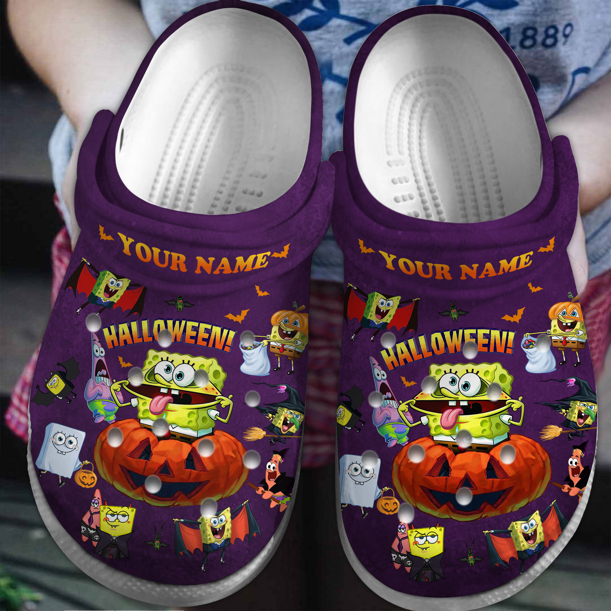 Footwearmerch SpongeBob SquarePants Cartoon Crocs Crocband Clogs Shoes Comfortable For Men Women and Kids
