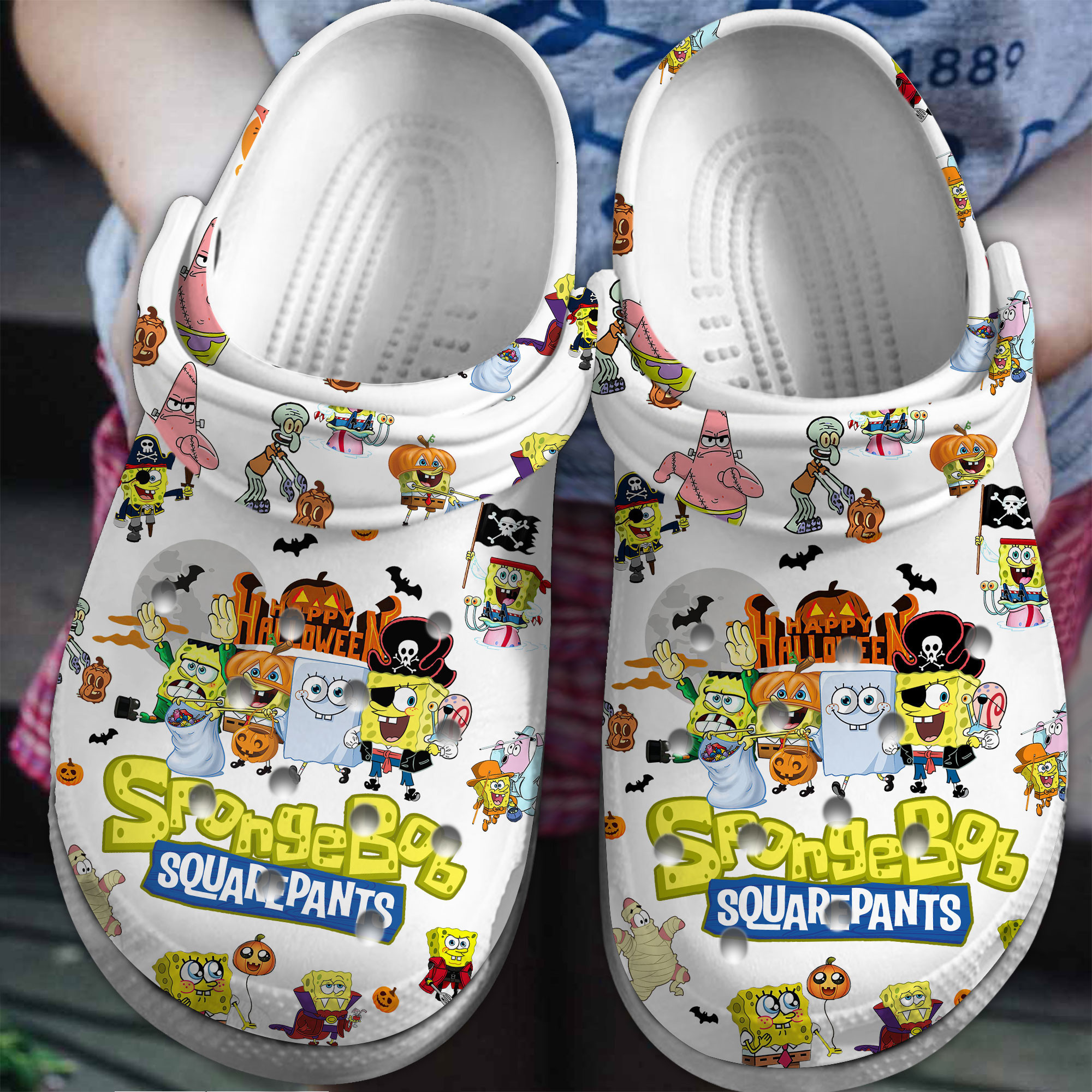 Footwearmerch SpongeBob SquarePants Cartoon Crocs Crocband Clogs Shoes Comfortable For Men Women and Kids