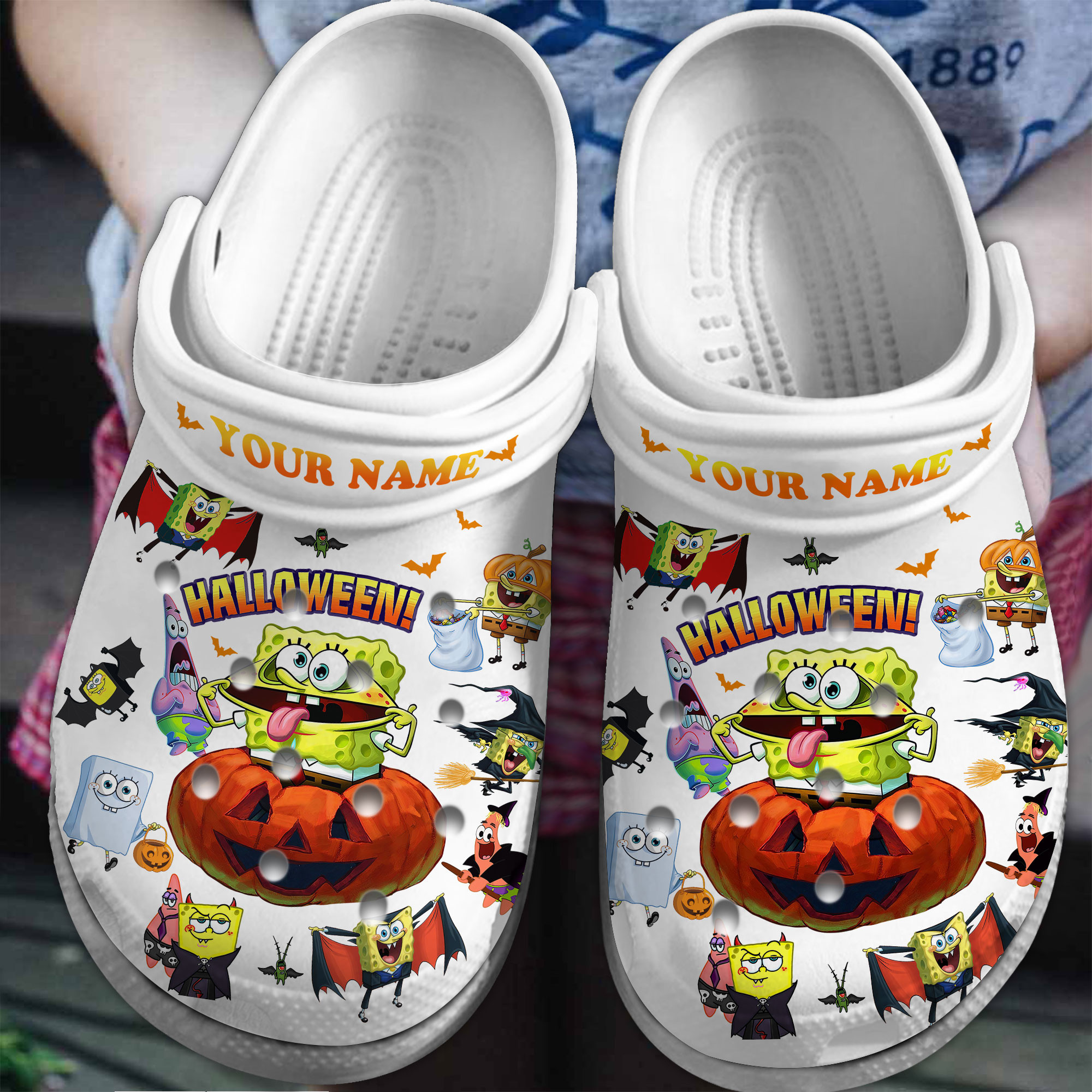 Footwearmerch SpongeBob SquarePants Cartoon Crocs Crocband Clogs Shoes Comfortable For Men Women and Kids