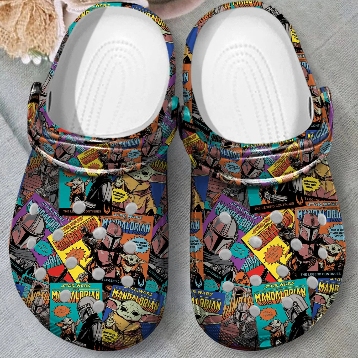 Footwearmerch Star Wars Baby Yoda Crocs Clogs Comfortable Shoes Crocband For Men Women