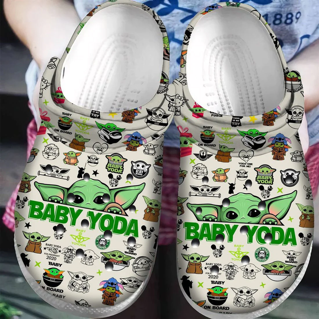 Footwearmerch Star Wars Baby Yoda Crocs Clogs Crocband Comfortable Shoes For Men Women