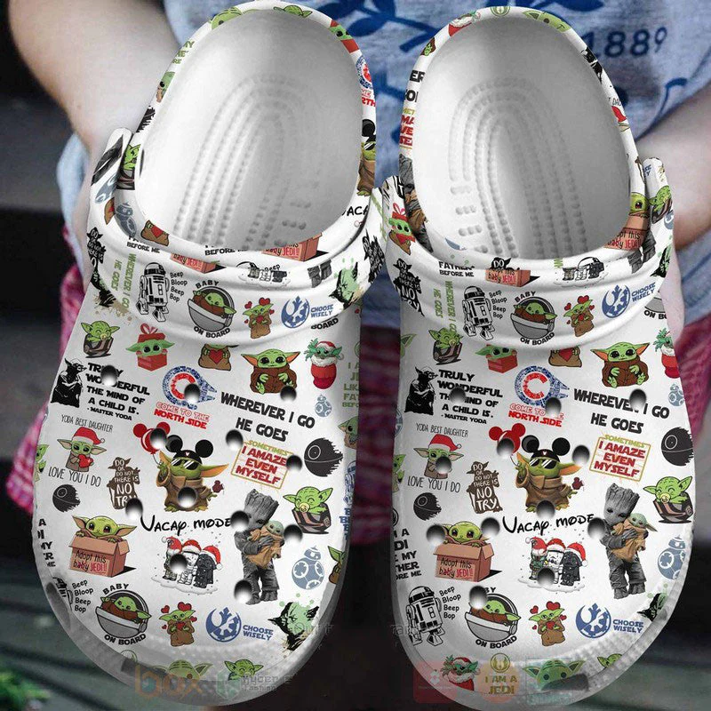 Footwearmerch Star Wars Baby Yoda Crocs Clogs Shoes Comfortable Crocband For Men Women