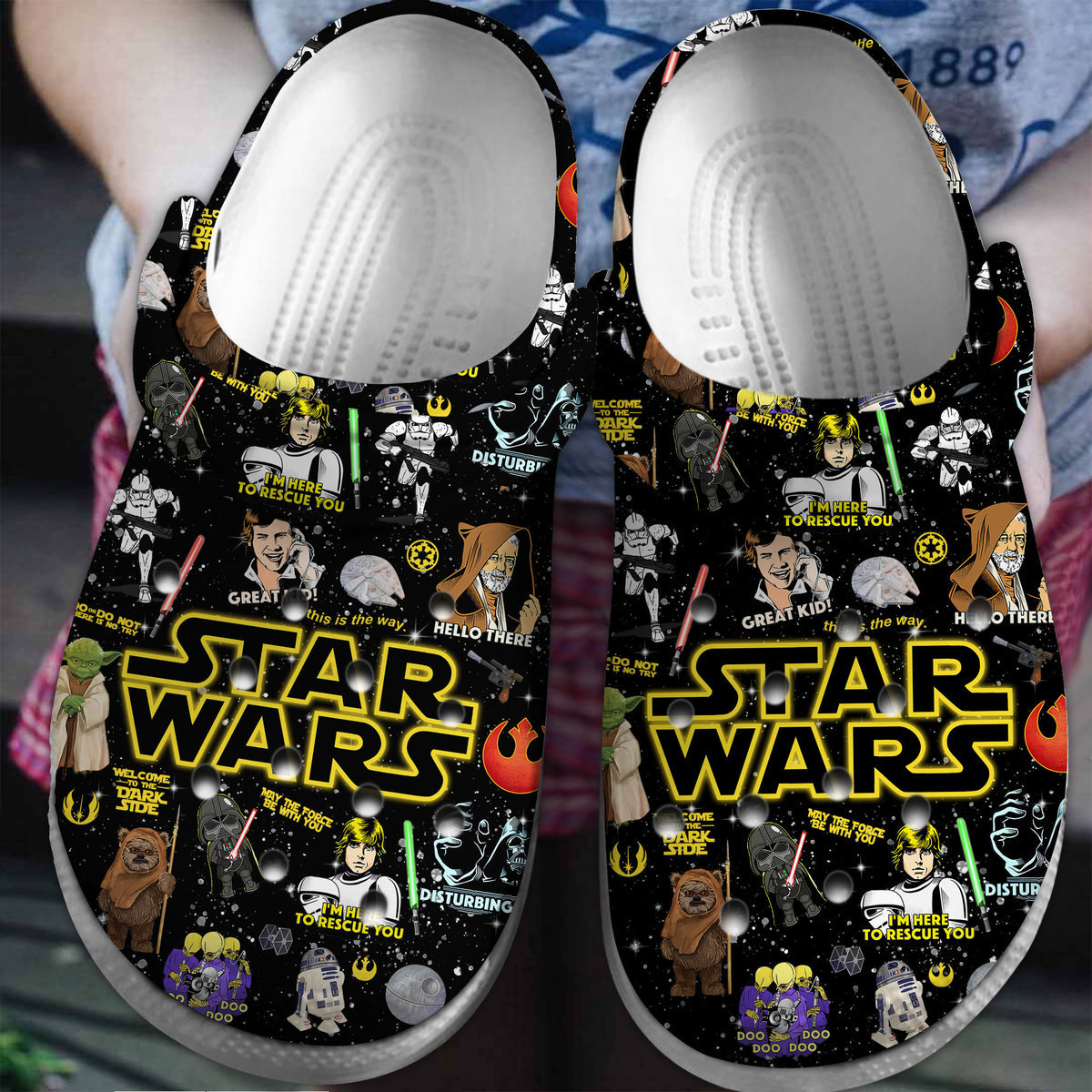 Footwearmerch Star Wars Movie Crocs Crocband Clogs Shoes Comfortable For Men Women and Kids