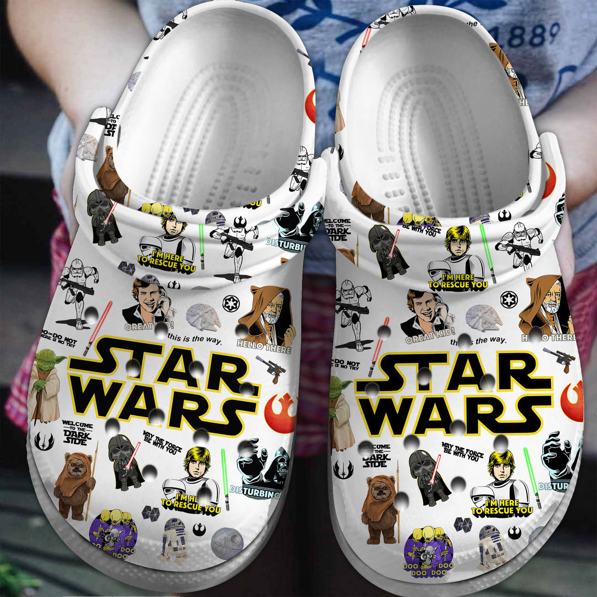 Footwearmerch Star Wars Movie Crocs Crocband Clogs Shoes Comfortable For Men Women and Kids