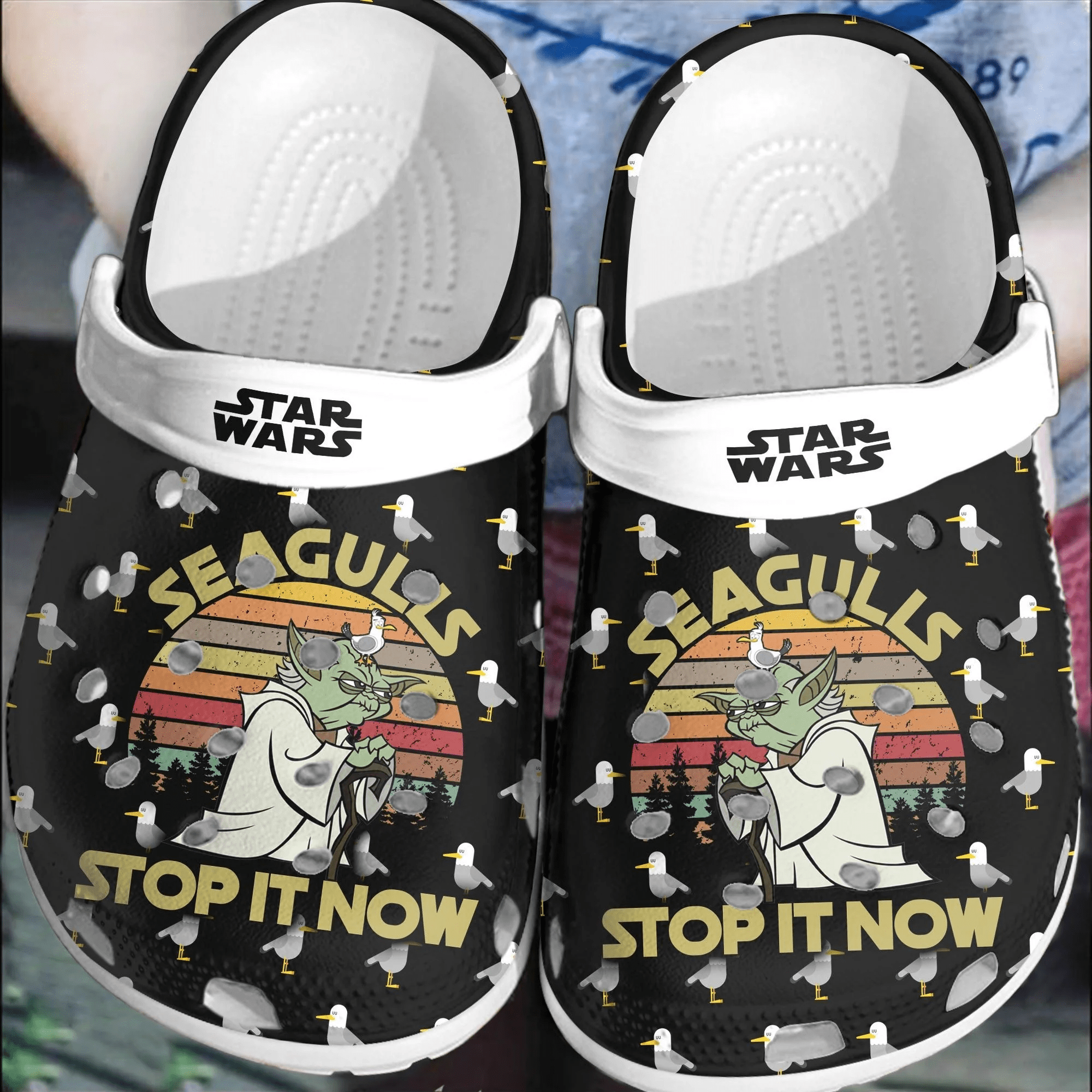 Footwearmerch Star Wars Yoda Crocs Crocband Clogs Comfortable Shoes For Men Women