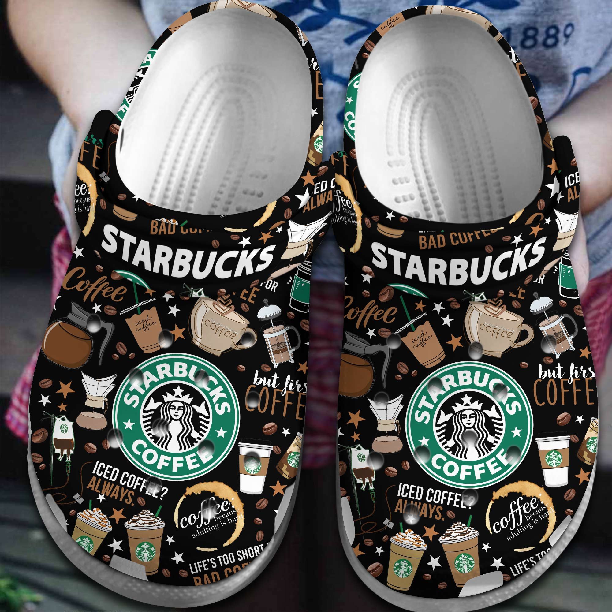 Footwearmerch Starbucks Crocs Crocband Clogs Shoes Comfortable For Men Women and Kids