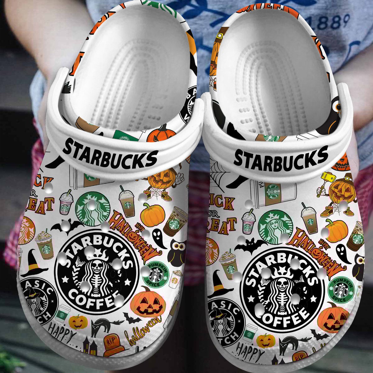 Footwearmerch Starbucks Drink Crocs Crocband Clogs Shoes Comfortable For Men Women and Kids