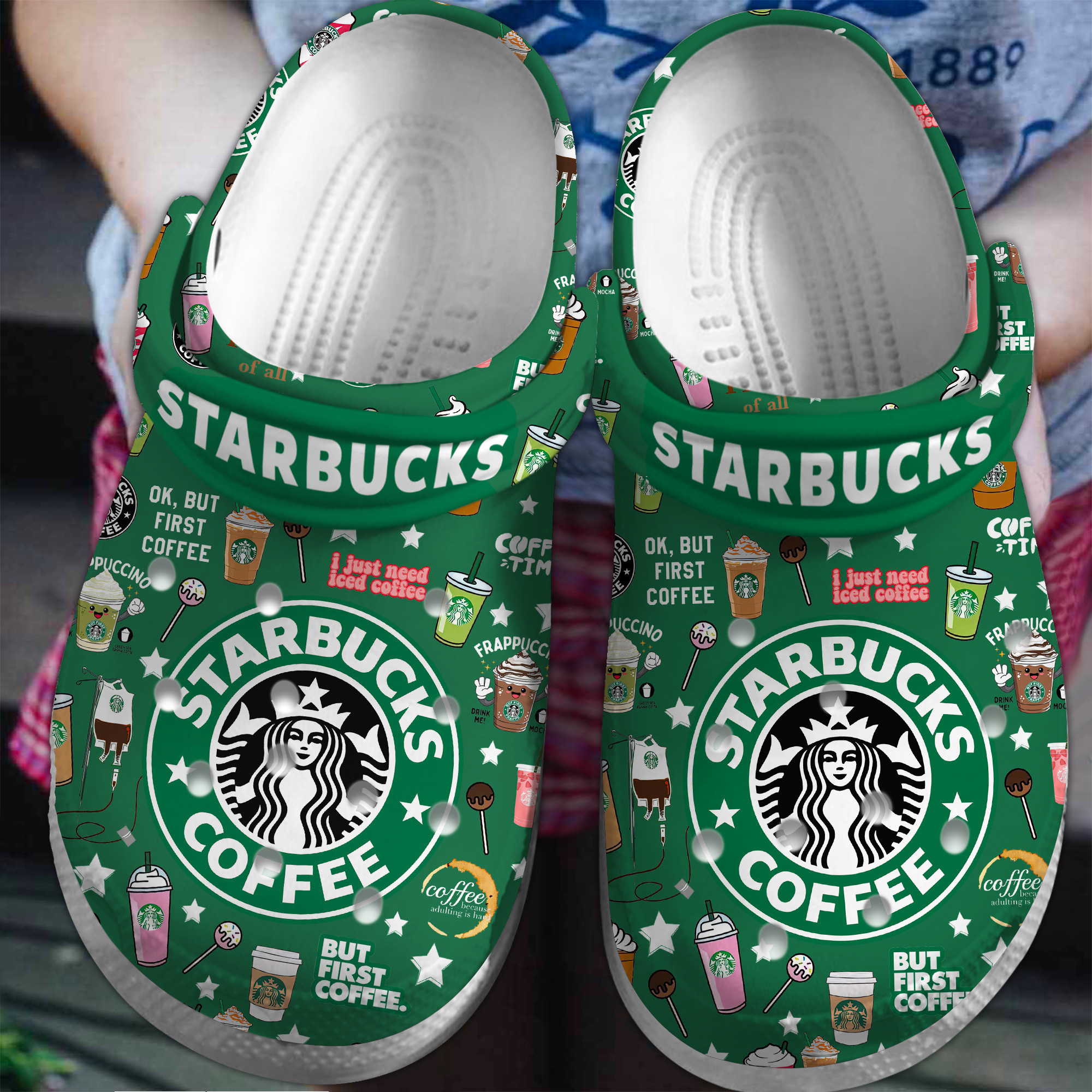 Footwearmerch Starbucks Drink Crocs Crocband Clogs Shoes Comfortable For Men Women and Kids