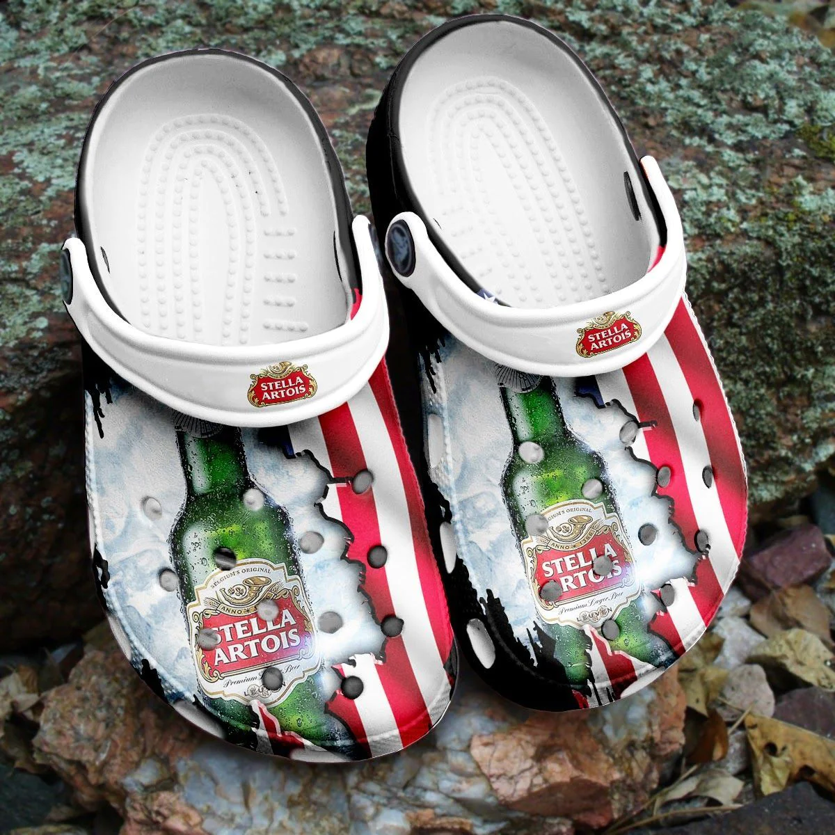 Footwearmerch Stella Artois Beer Crocband Comfortable Clogs Crocs Shoes For Men Women