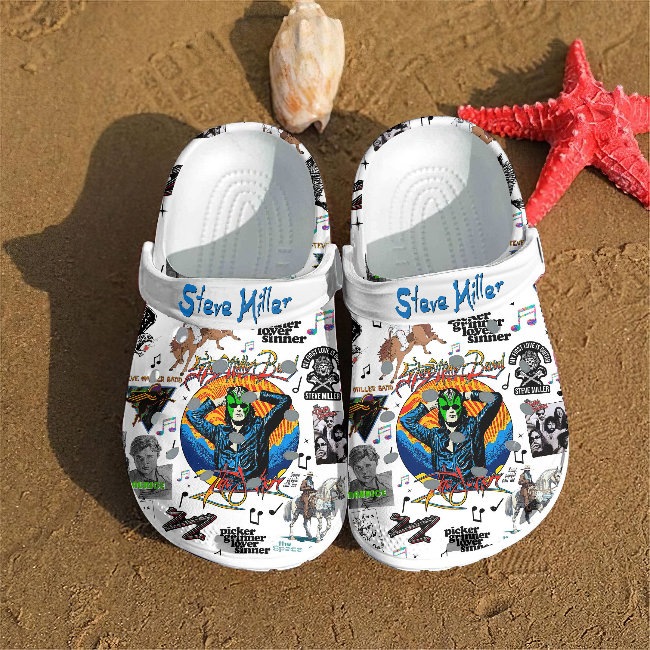 Footwearmerch Steve Miller Band Music Crocs Crocband Clogs Shoes Comfortable For Men Women and Kids