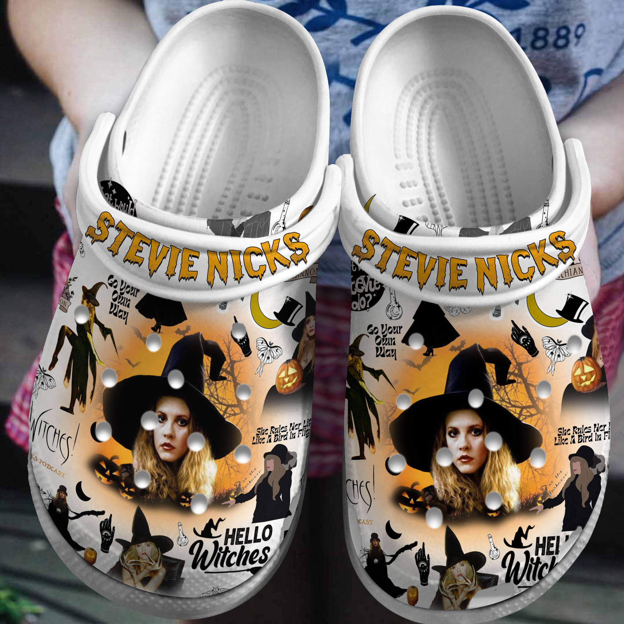 Footwearmerch Stevie Nicks Music Crocs Crocband Clogs Shoes Comfortable For Men Women and Kids