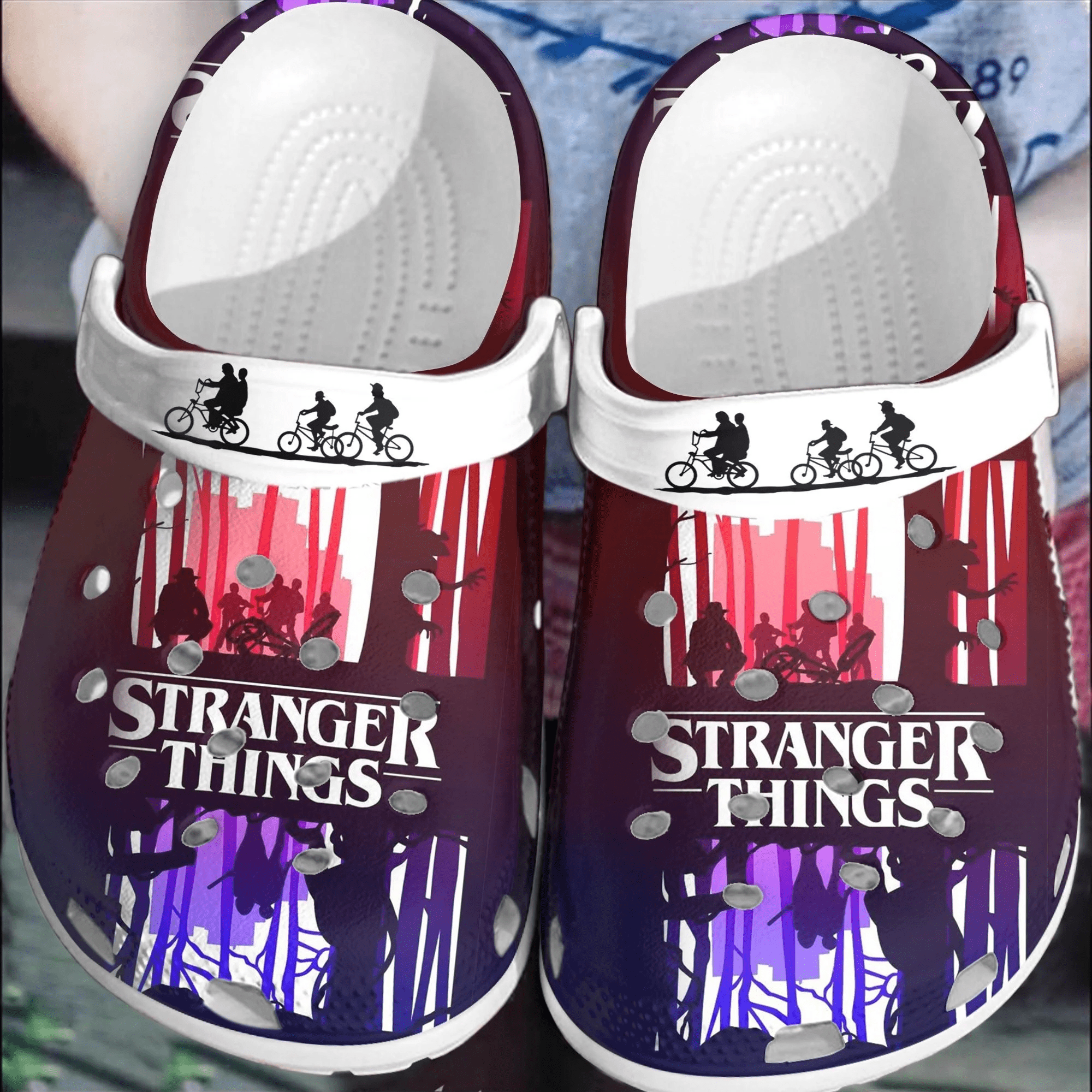 Footwearmerch Stranger Things Crocs Crocband Clogs Shoes Comfortable For Men Women