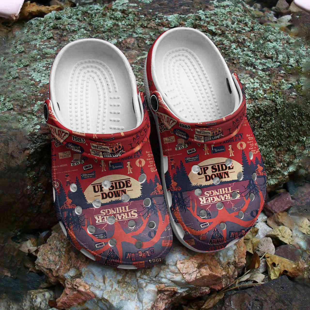 Footwearmerch Stranger Things Crocs Crocband Comfortable Clogs Shoes For Men Women