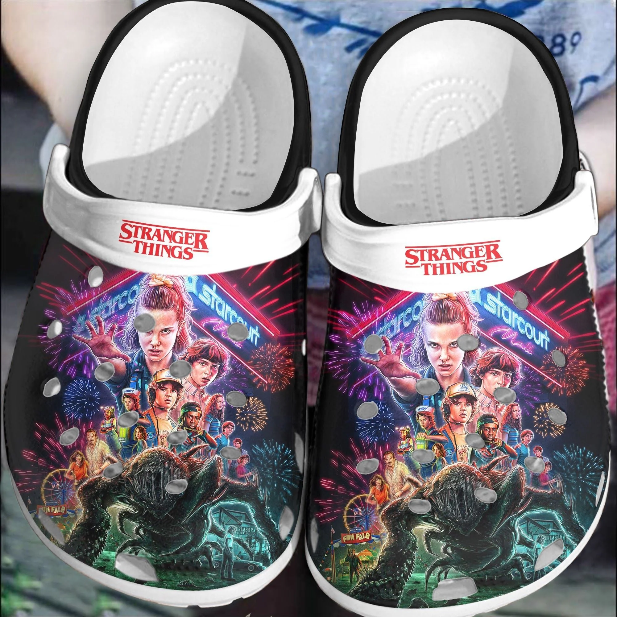Footwearmerch Stranger Things Crocs Crocband Shoes Clogs Comfortable For Men Women