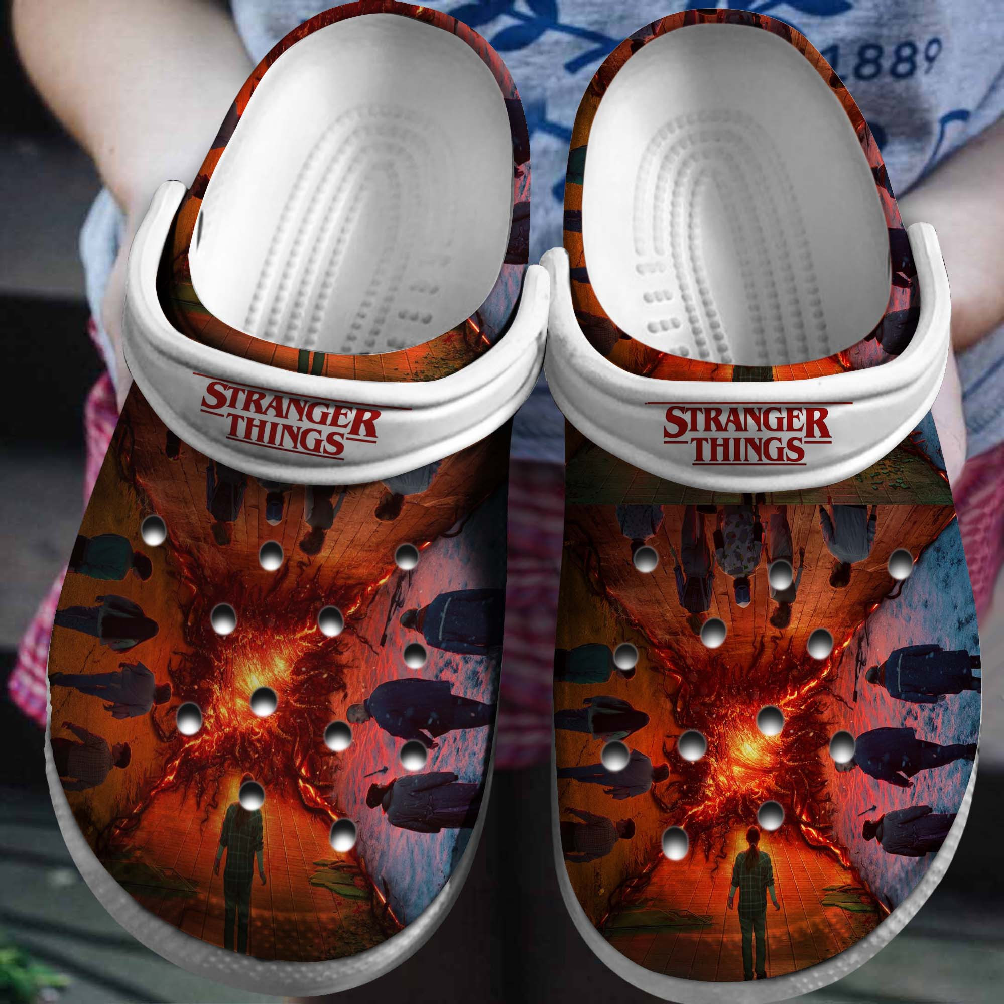 Footwearmerch Stranger Things TV Series Crocs Crocband Clogs Shoes Comfortable For Men Women and Kids