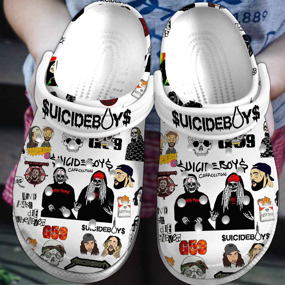 Footwearmerch Suicideboys Music Crocs Crocband Clogs Shoes Comfortable For Men Women and Kids
