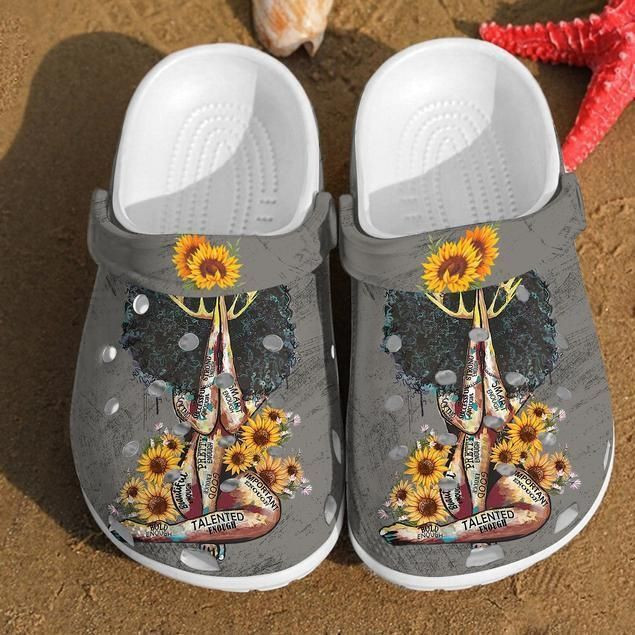 Footwearmerch Sunflower Crowned Girl Yoga Girl Yoga Girl Clog Rubber clog Shoes Comfy Footwear