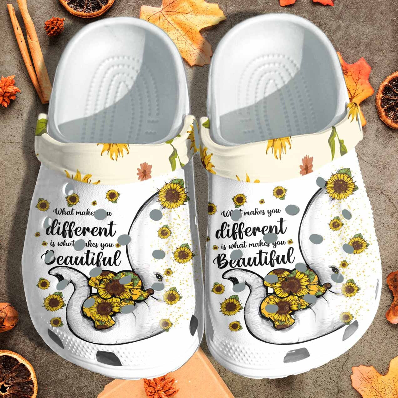 Footwearmerch Sunflower Elephant Mother Autism Awareness Shoes Gift Mothers Day - Elephant Mom Daughter Be Kind Custom Shoes Gift For Men Women