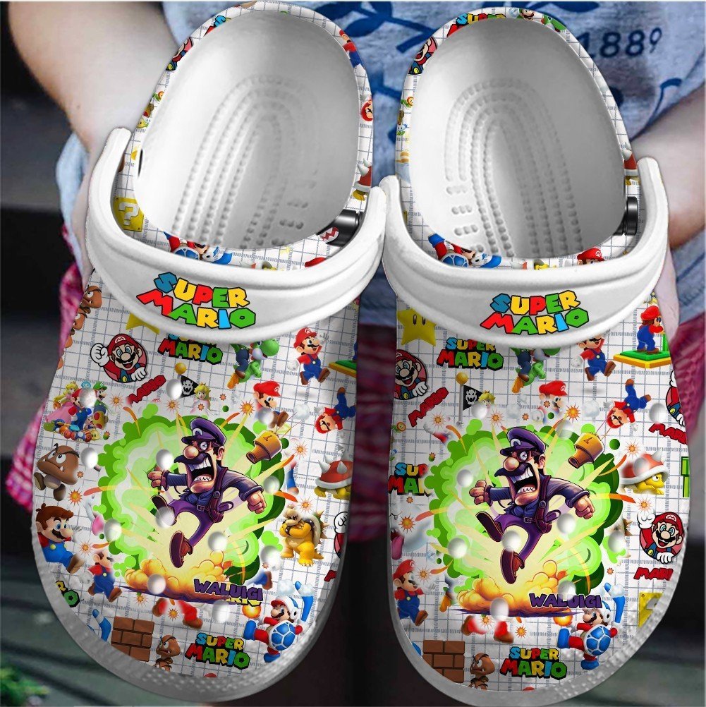 Footwearmerch Super Mario Game Movie Crocs Crocband Clogs Shoes Comfortable For Men Women and Kids