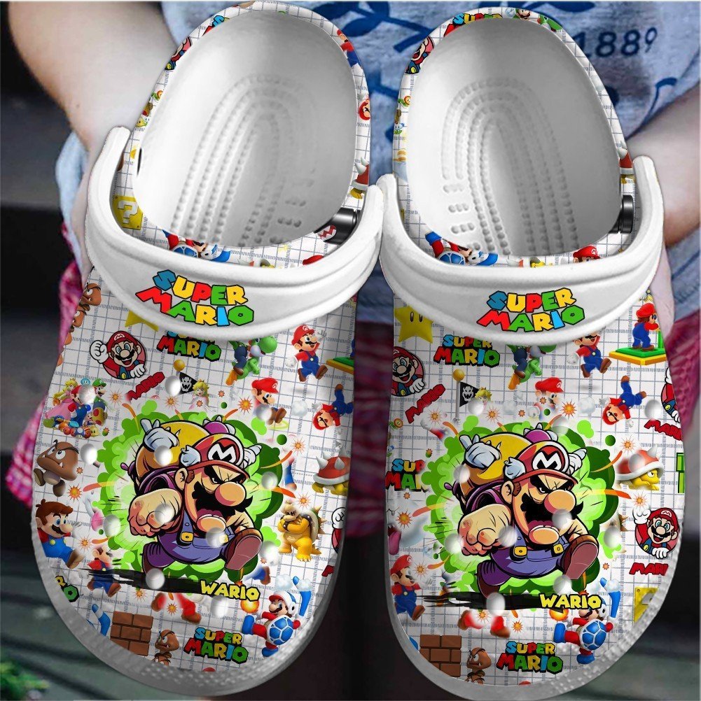 Footwearmerch Super Mario Game Movie Crocs Crocband Clogs Shoes Comfortable For Men Women and Kids