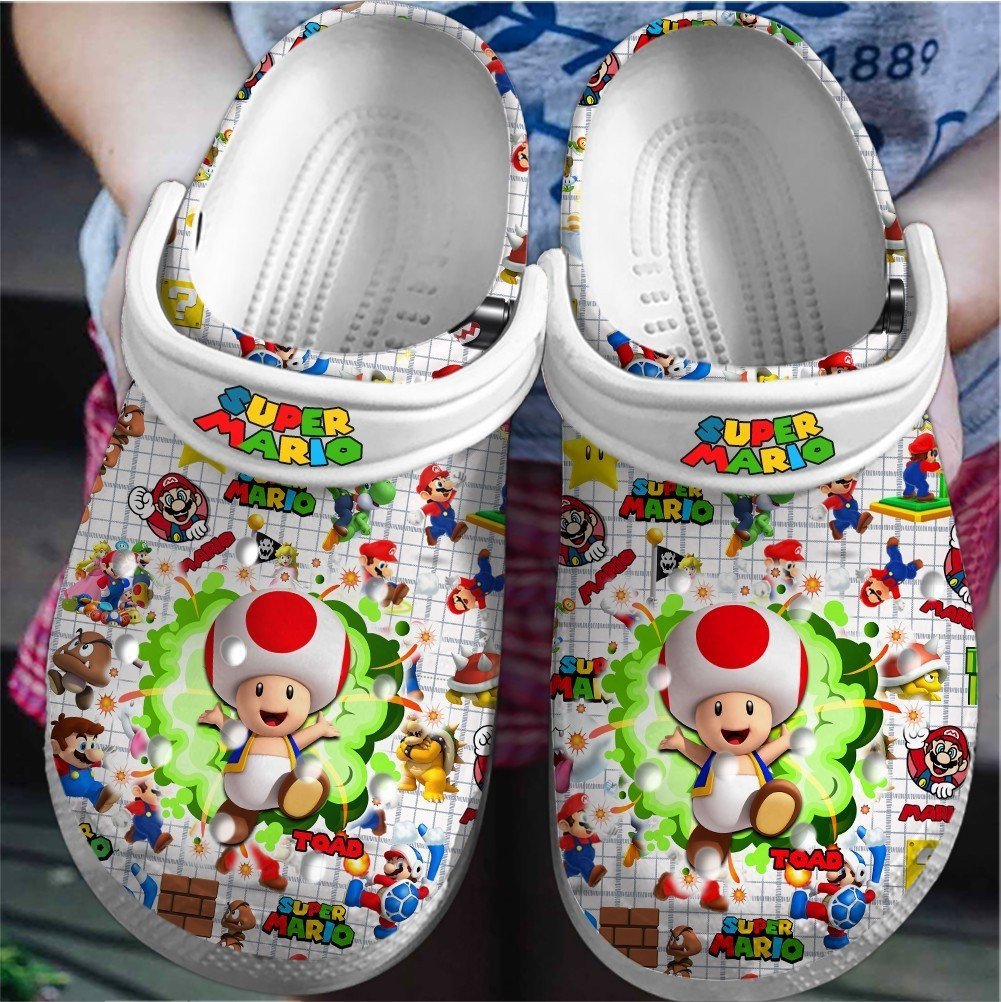 Footwearmerch Super Mario Game Movie Crocs Crocband Clogs Shoes Comfortable For Men Women and Kids