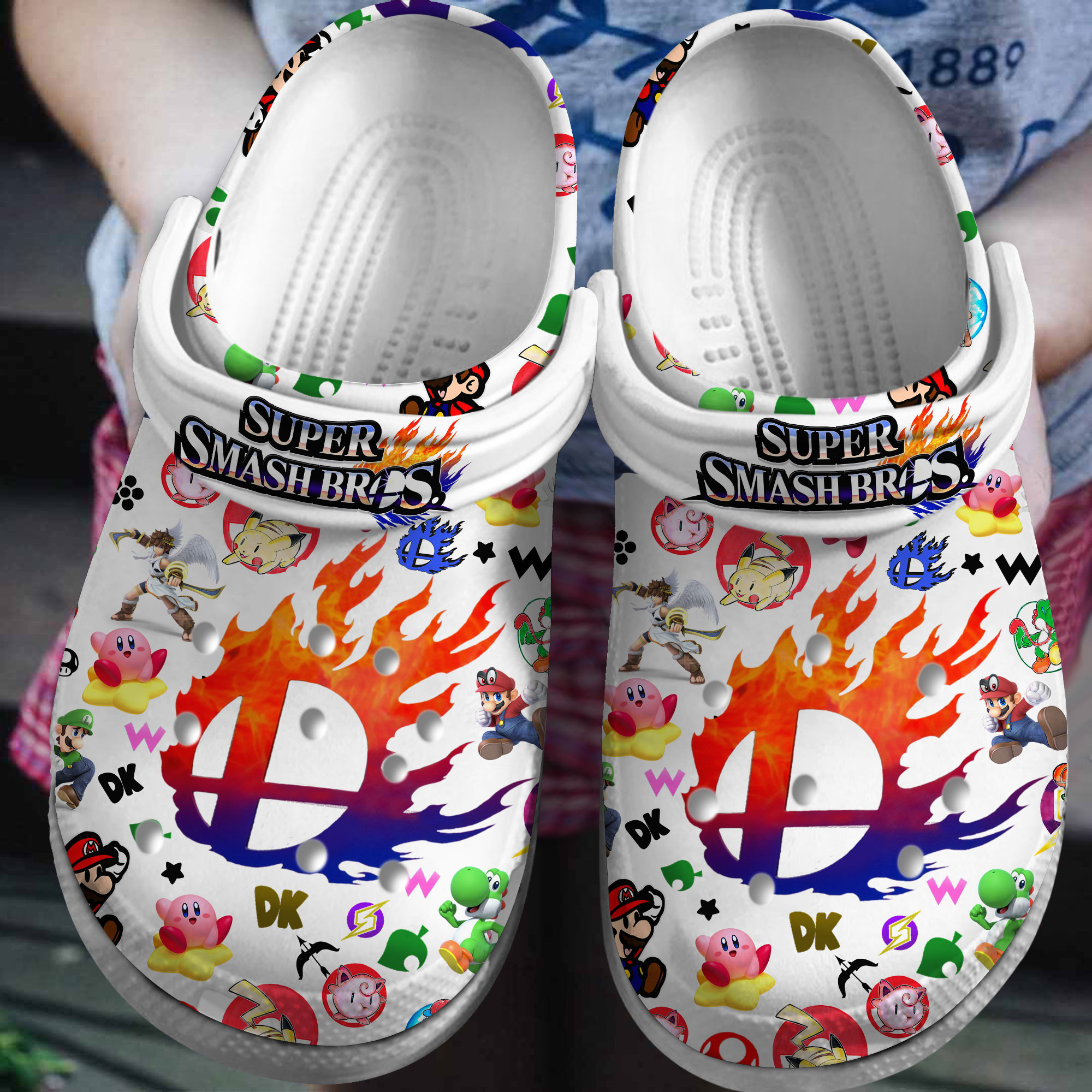 Footwearmerch Super Smash Bros Game Crocs Crocband Clogs Shoes Comfortable For Men Women and Kids