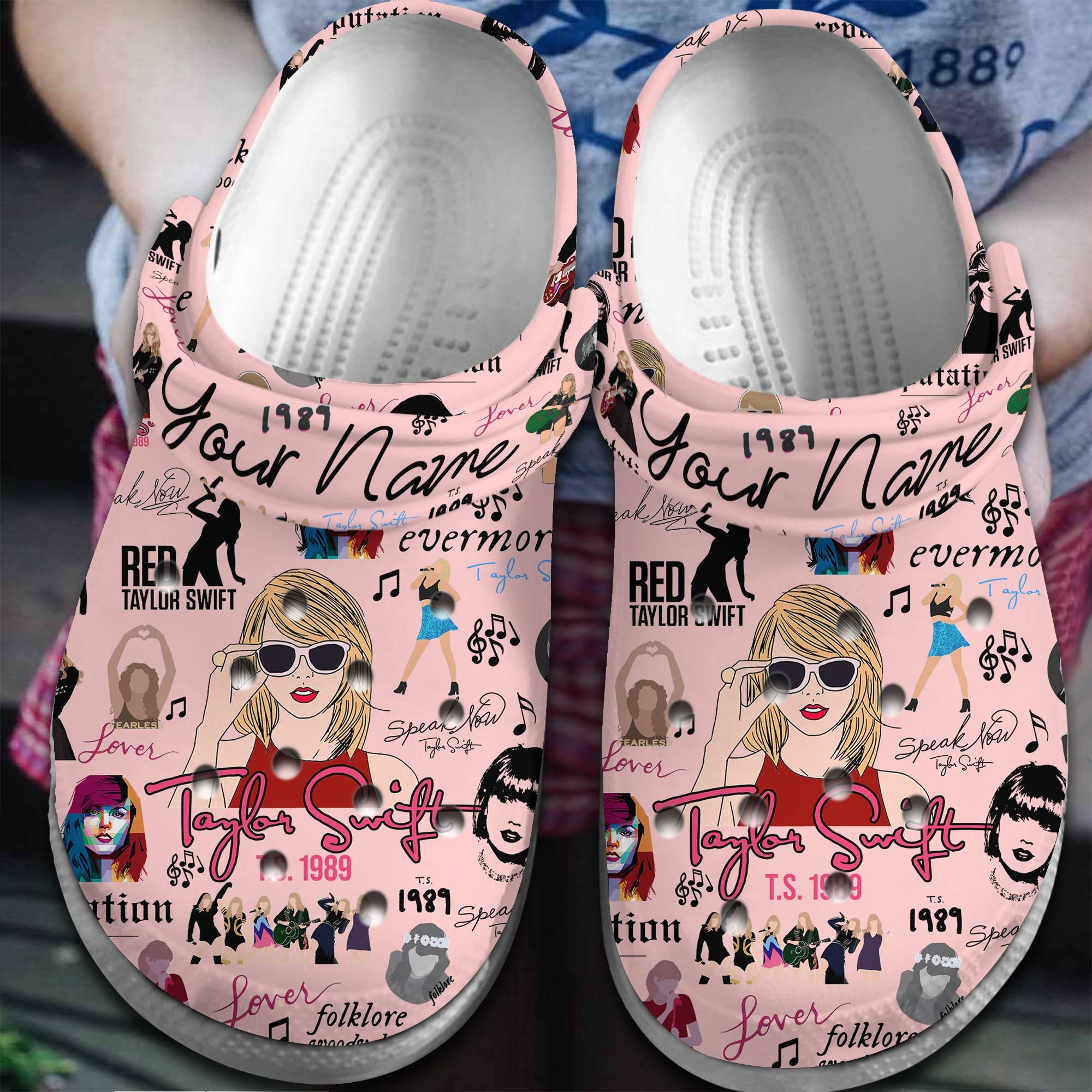Footwearmerch Taylor Swift Music Crocs Crocband Clogs Shoes Comfortable For Men Women and Kids