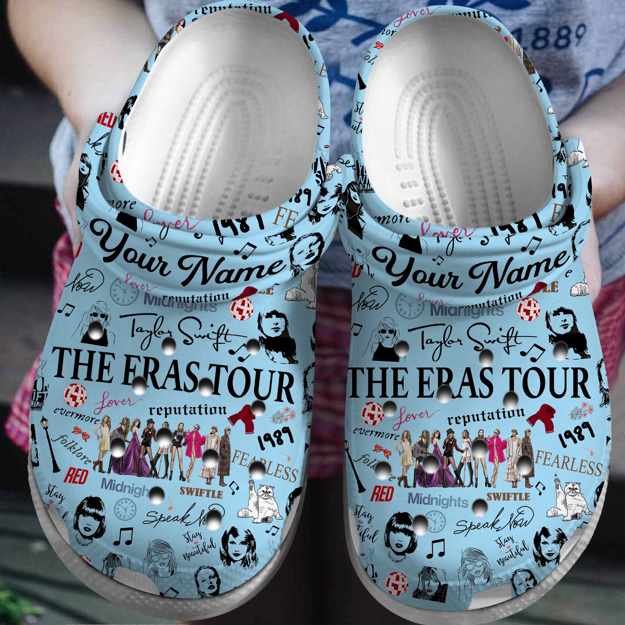 Footwearmerch Taylor Swift Music Crocs Crocband Clogs Shoes Comfortable For Men Women and Kids