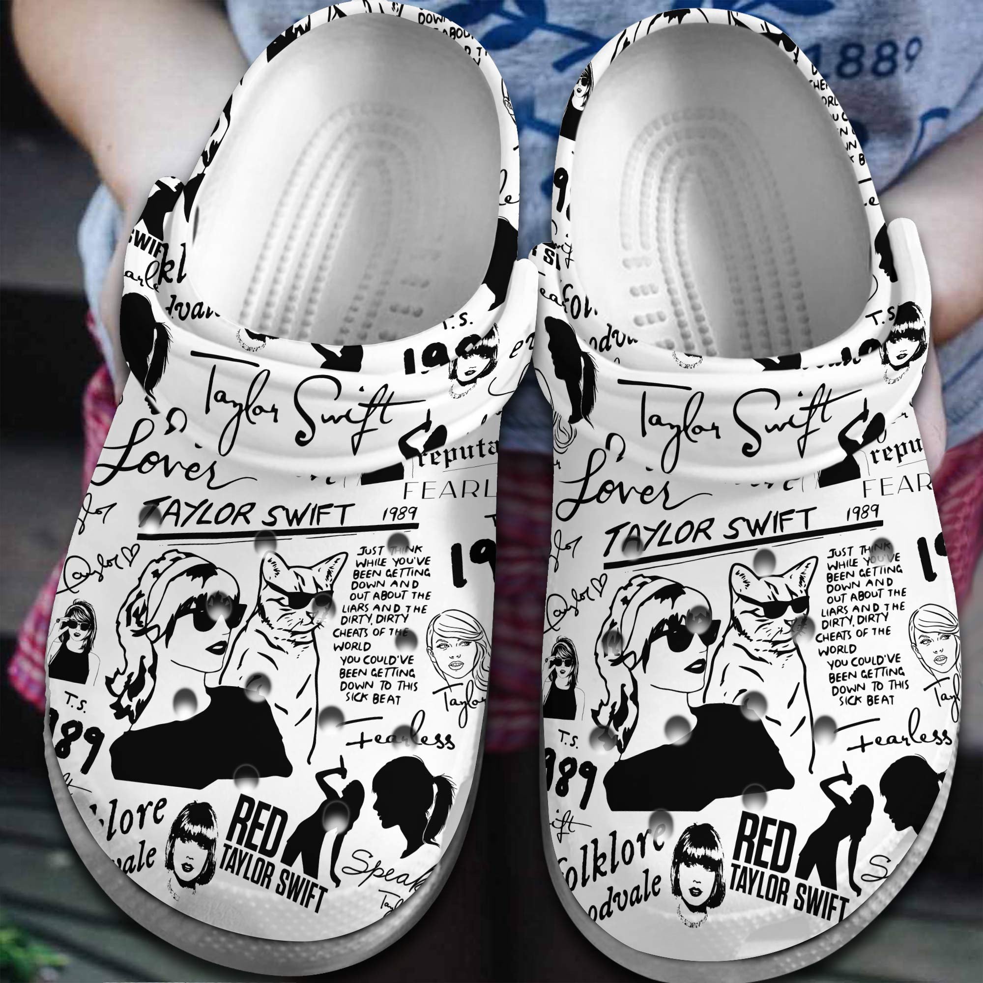 Footwearmerch Taylor Swift Music Crocs Crocband Clogs Shoes Comfortable For Men Women and Kids