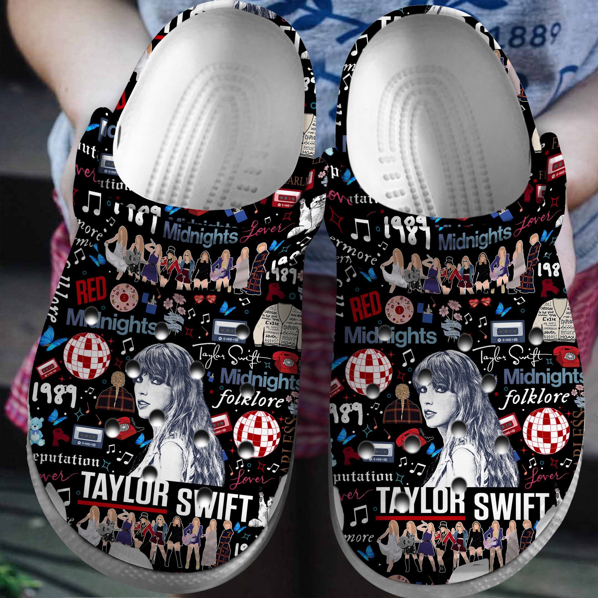Footwearmerch Taylor Swift Music Crocs Crocband Clogs Shoes Comfortable For Men Women and Kids