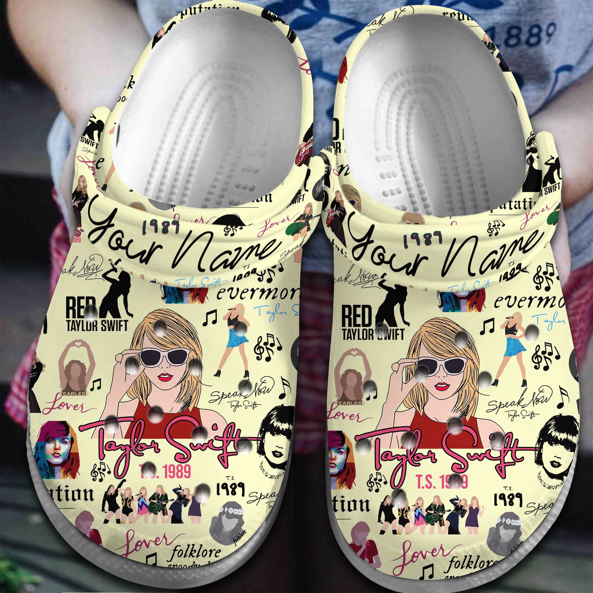 Footwearmerch Taylor Swift Music Crocs Crocband Clogs Shoes Comfortable For Men Women and Kids
