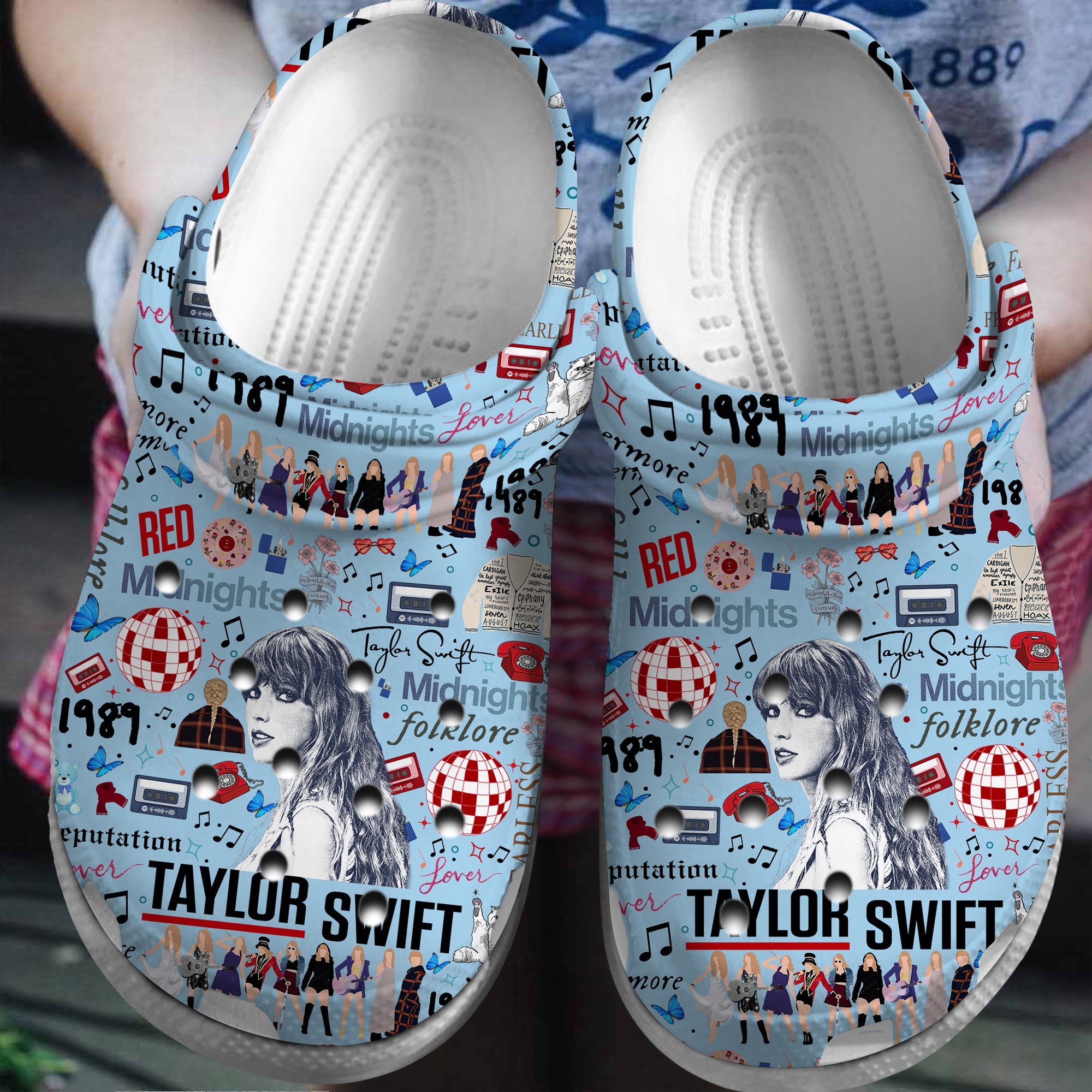 Footwearmerch Taylor Swift Music Crocs Crocband Clogs Shoes Comfortable For Men Women and Kids
