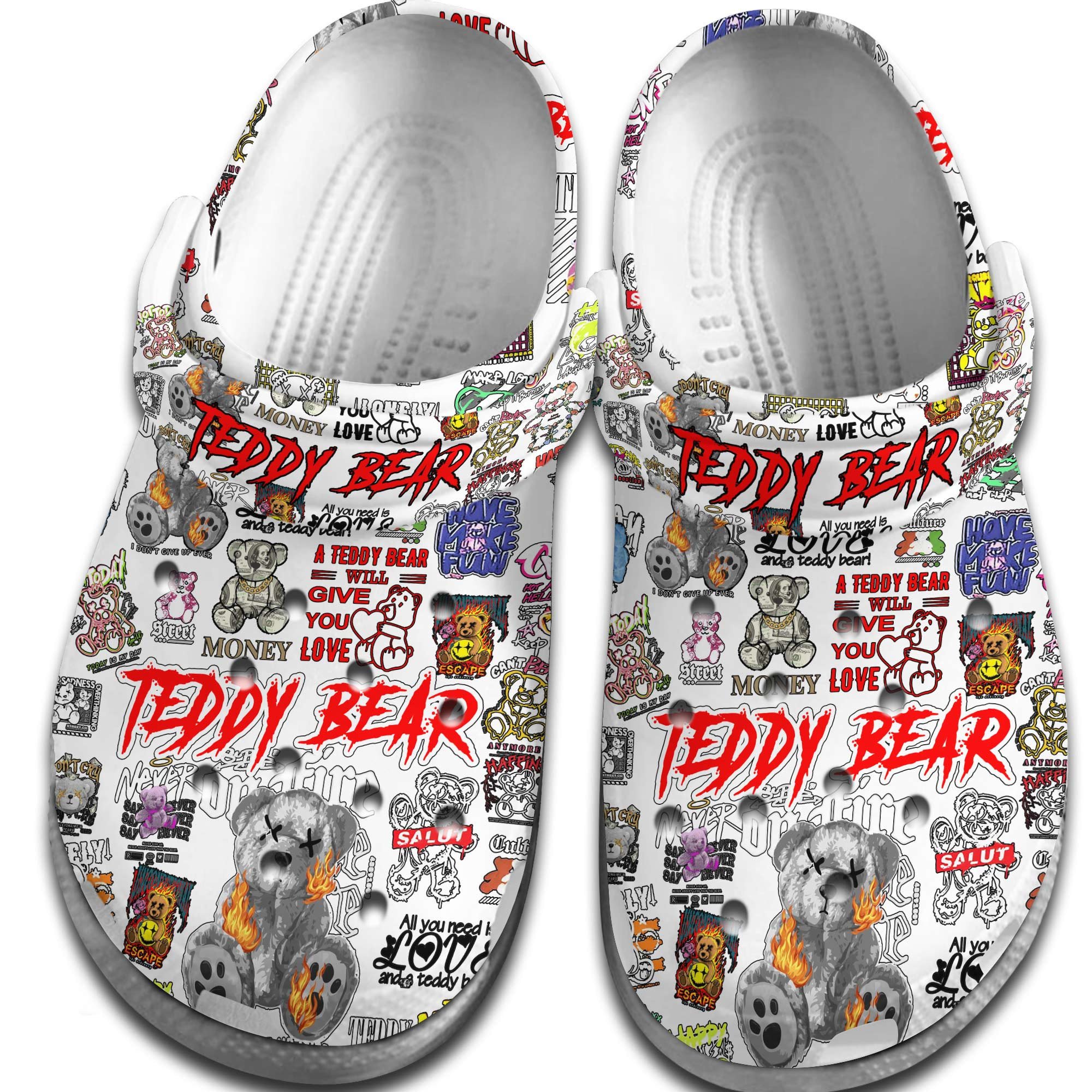 Footwearmerch Teddy Bear Movie Cartoon Crocs Crocband Clogs Shoes Comfortable For Men Women and Kids